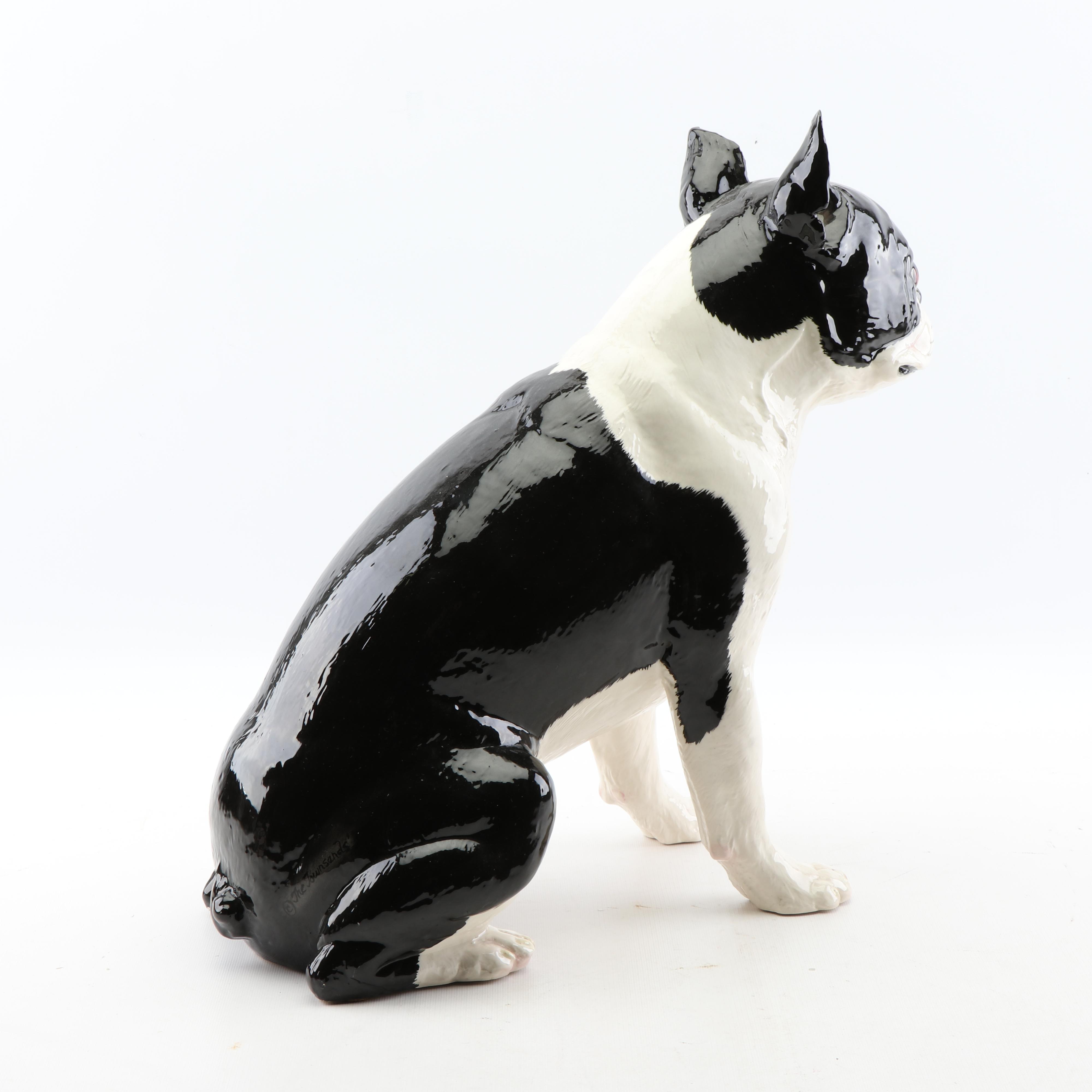 The Townsends Ceramic Boston Terrier Figurine EBTH