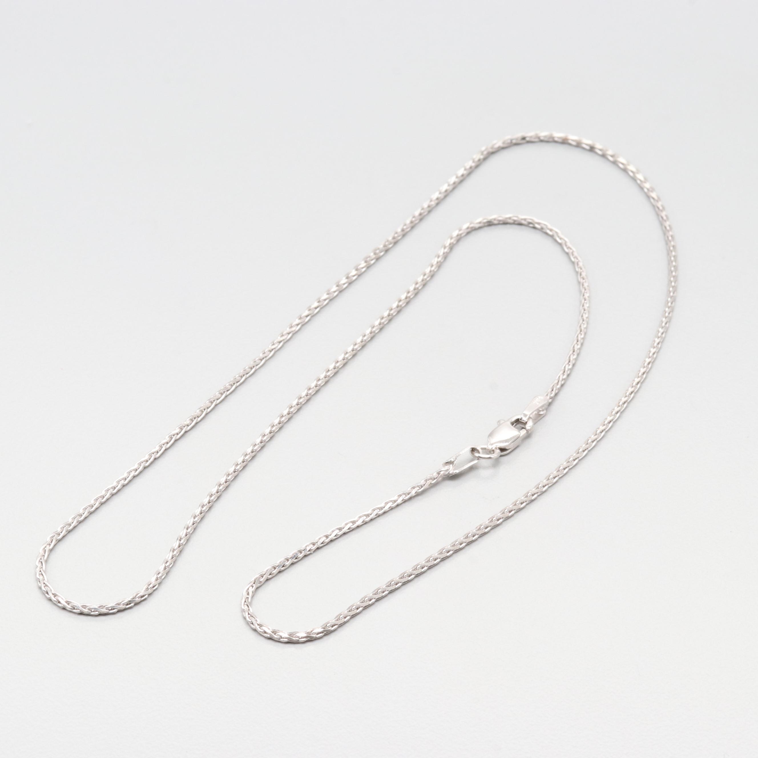 14K White Gold Rope Chain EBTH