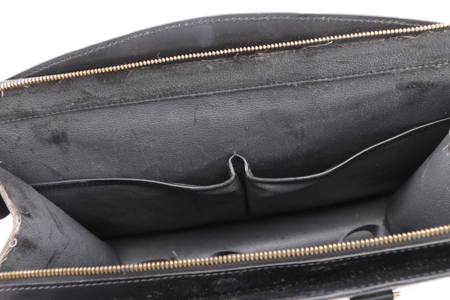 Louis Vuitton XS handbag in grey monogram denim canvas and black grained  leather