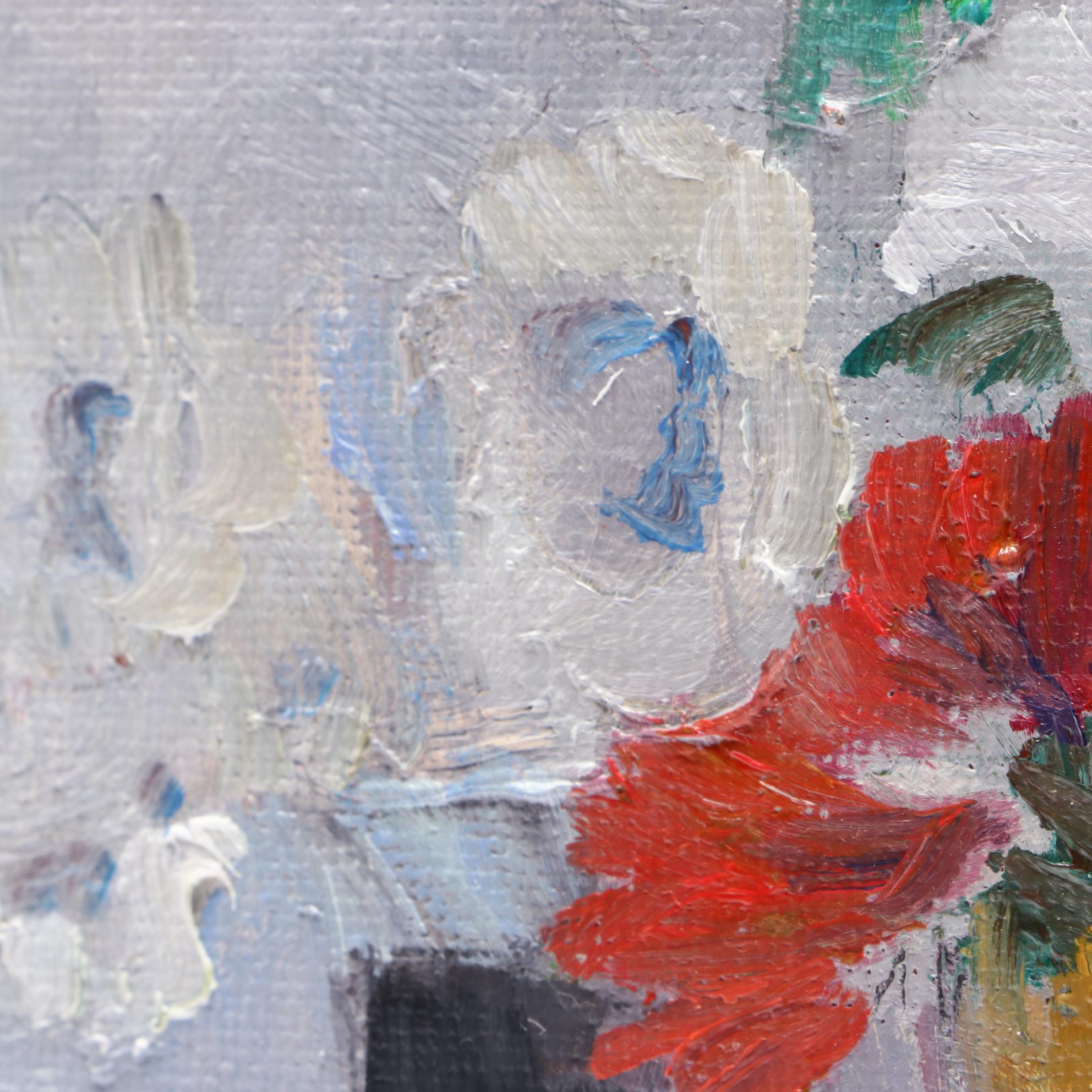 CCLLC Oil Painting "Flowers in Gold Vase" EBTH