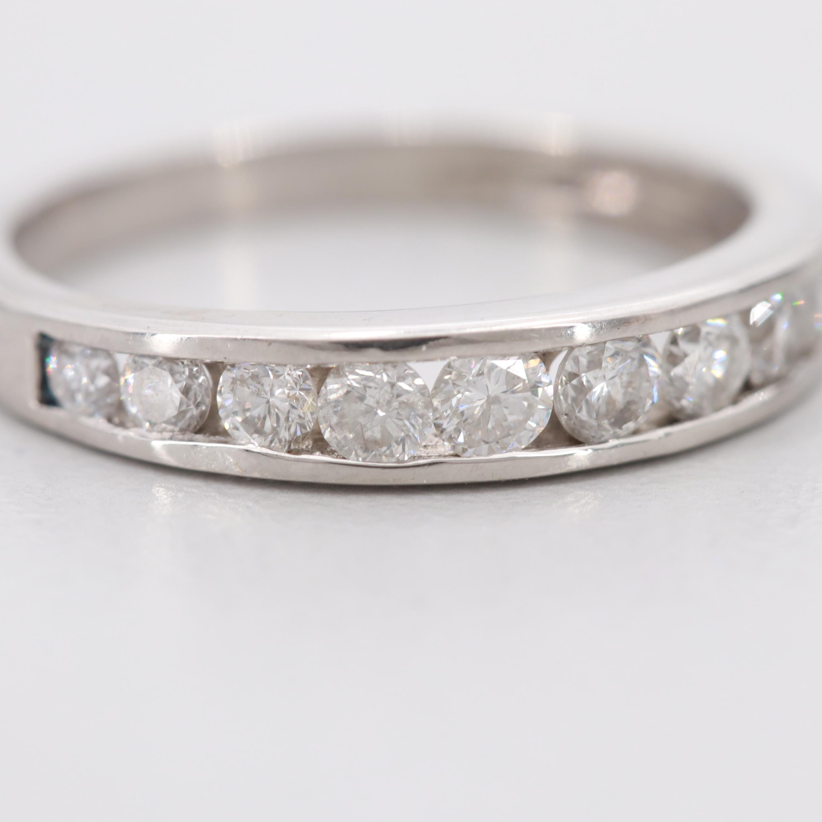 Platinum Diamond Anniversary Band | EBTH