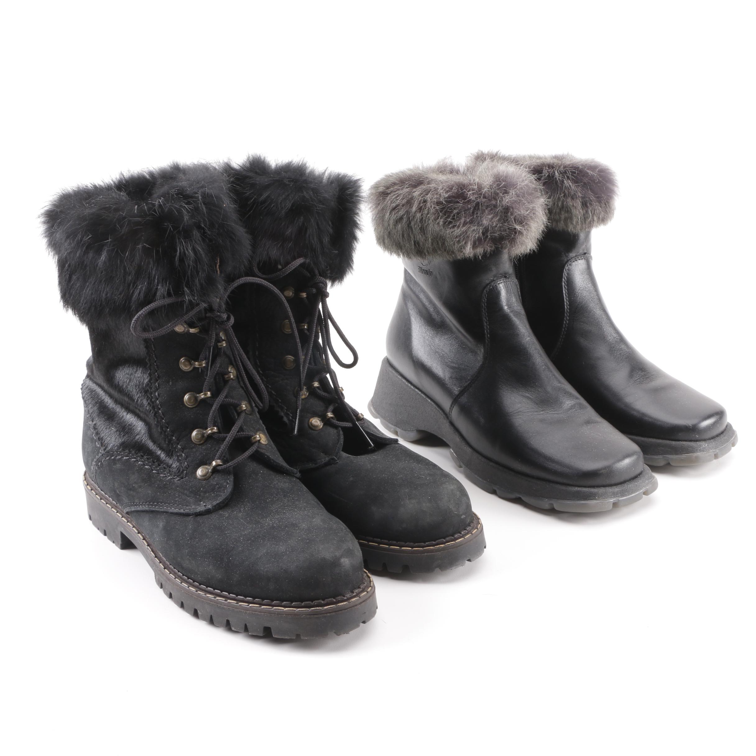 Blondo Rabbit Fur-Lined Snow Boots | EBTH