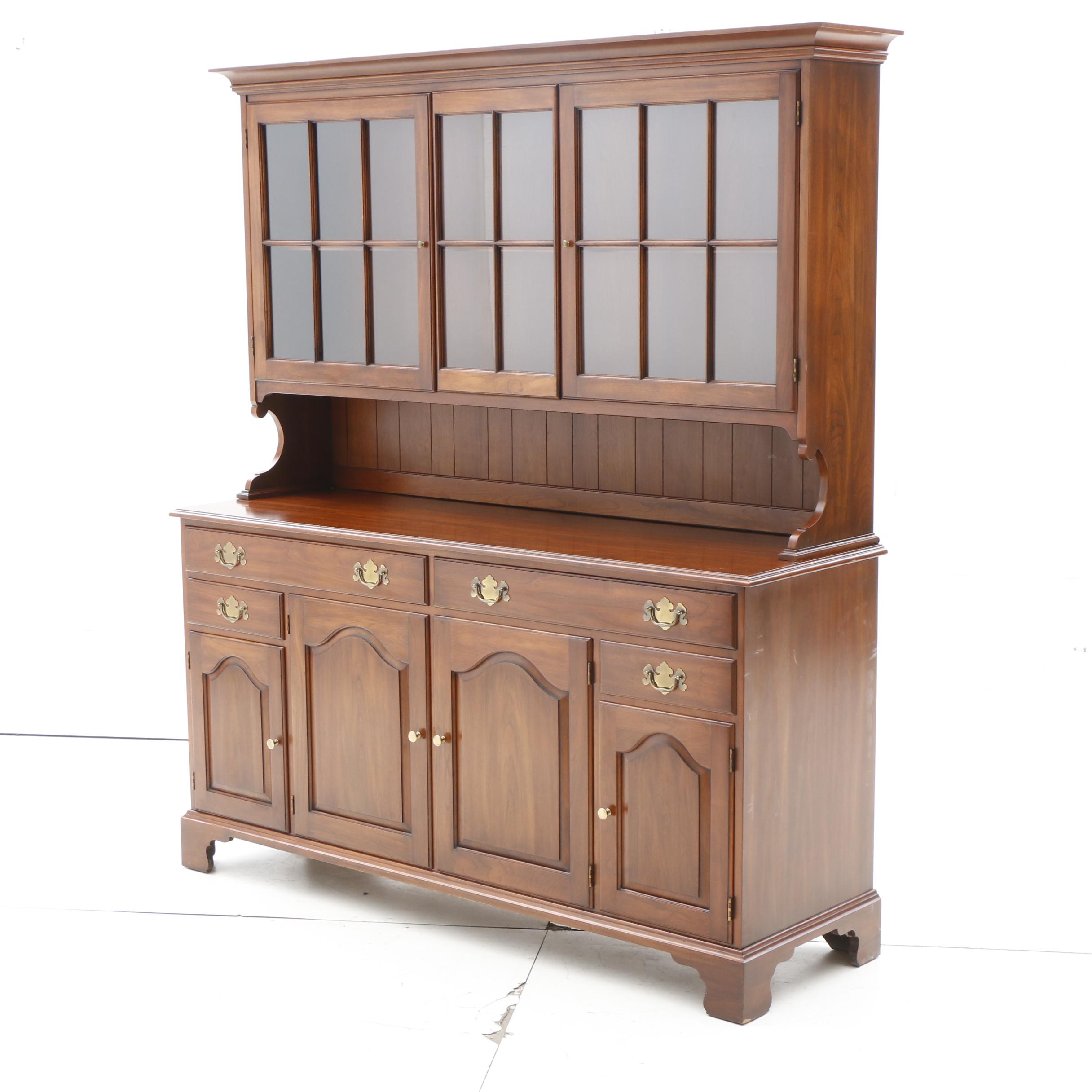 Federal Style Cherry China Cabinet By The Henkel Harris Co Mid