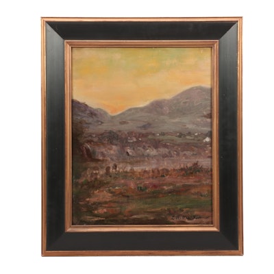Lewis Henry Meakin Oil Painting "Landscape at Sunset" Lewis Henry Meakin Oil Painting "Landscape at Sunset"