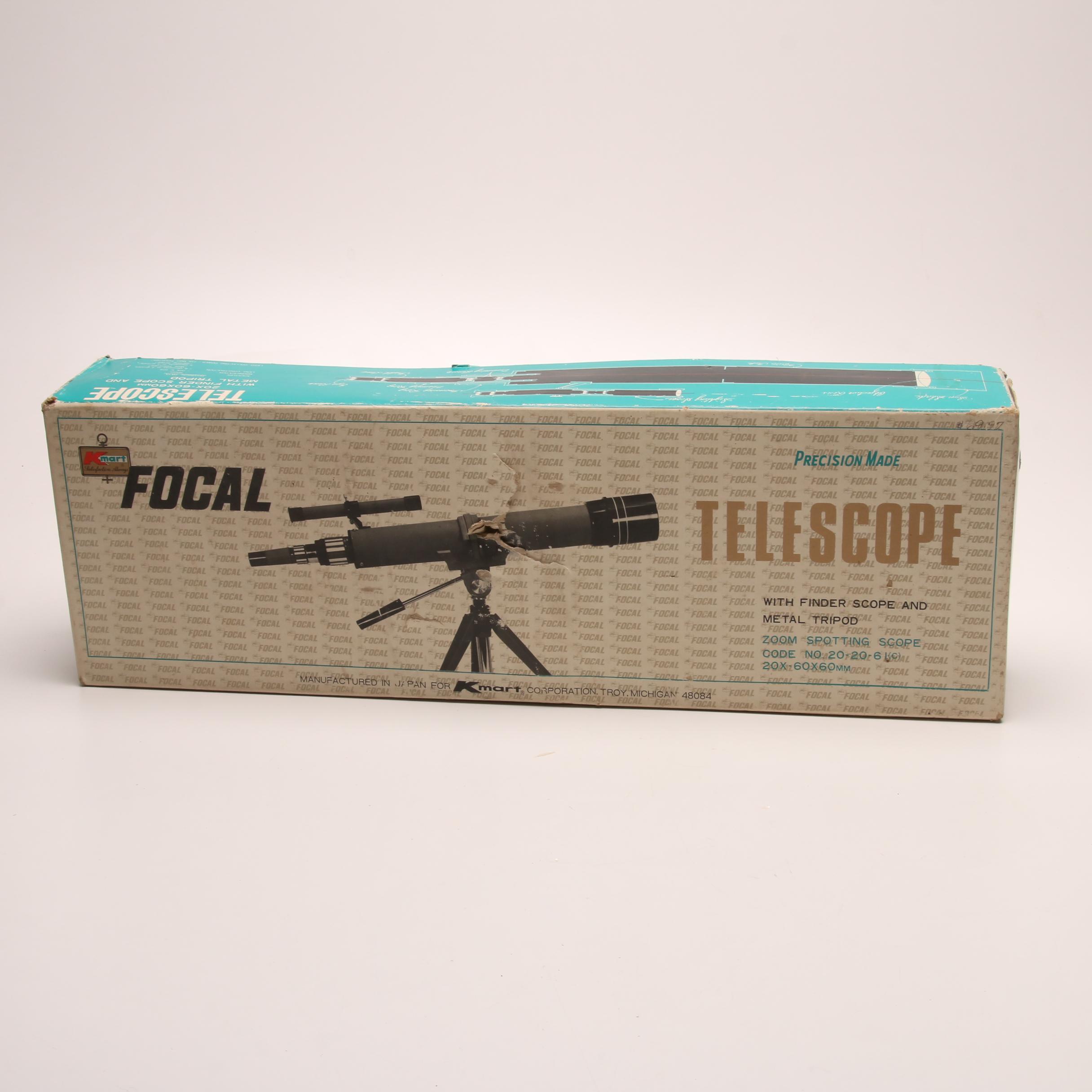 Vintage Boxed Kmart Focal Zoom Spotting Telescope EBTH