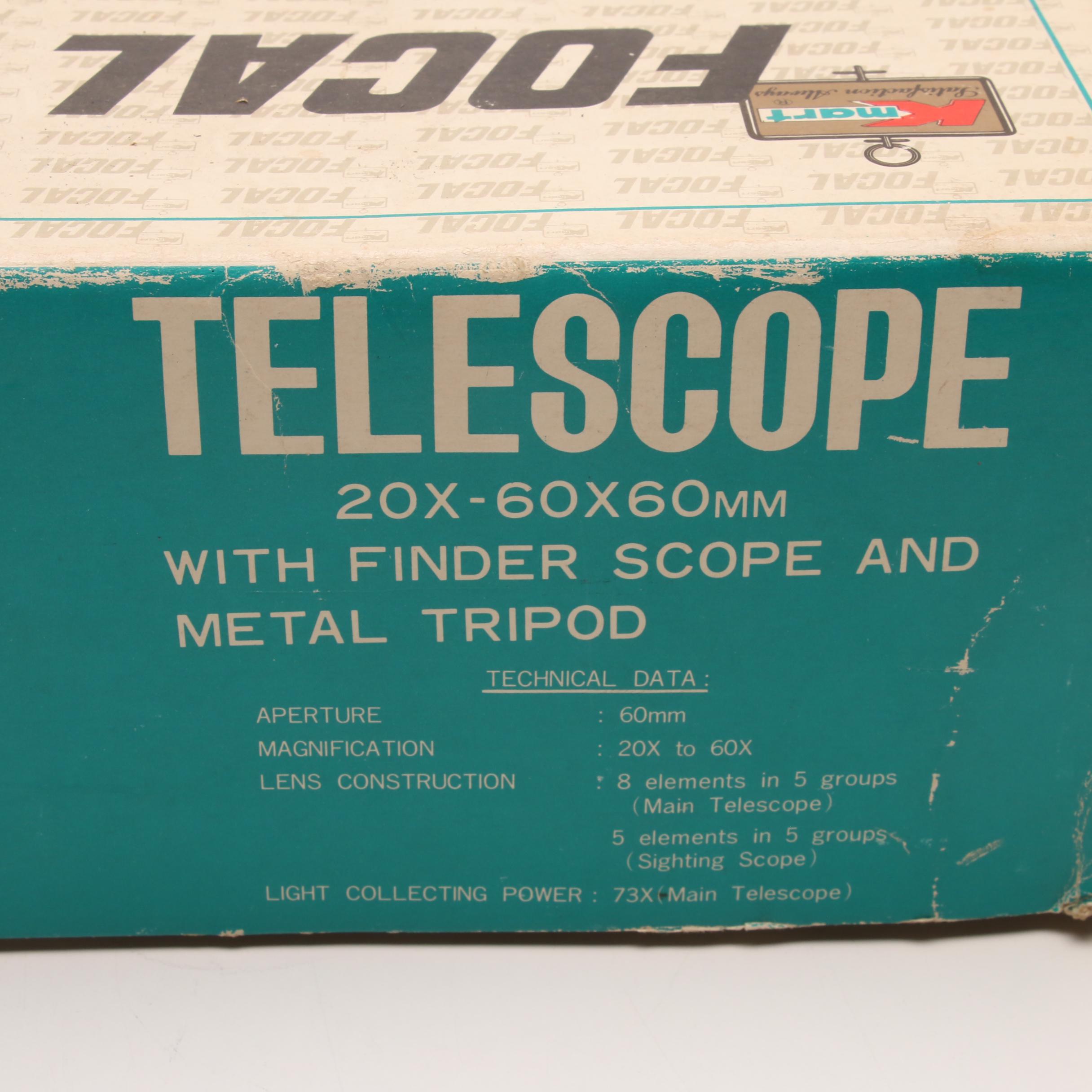 Vintage Boxed Kmart Focal Zoom Spotting Telescope EBTH