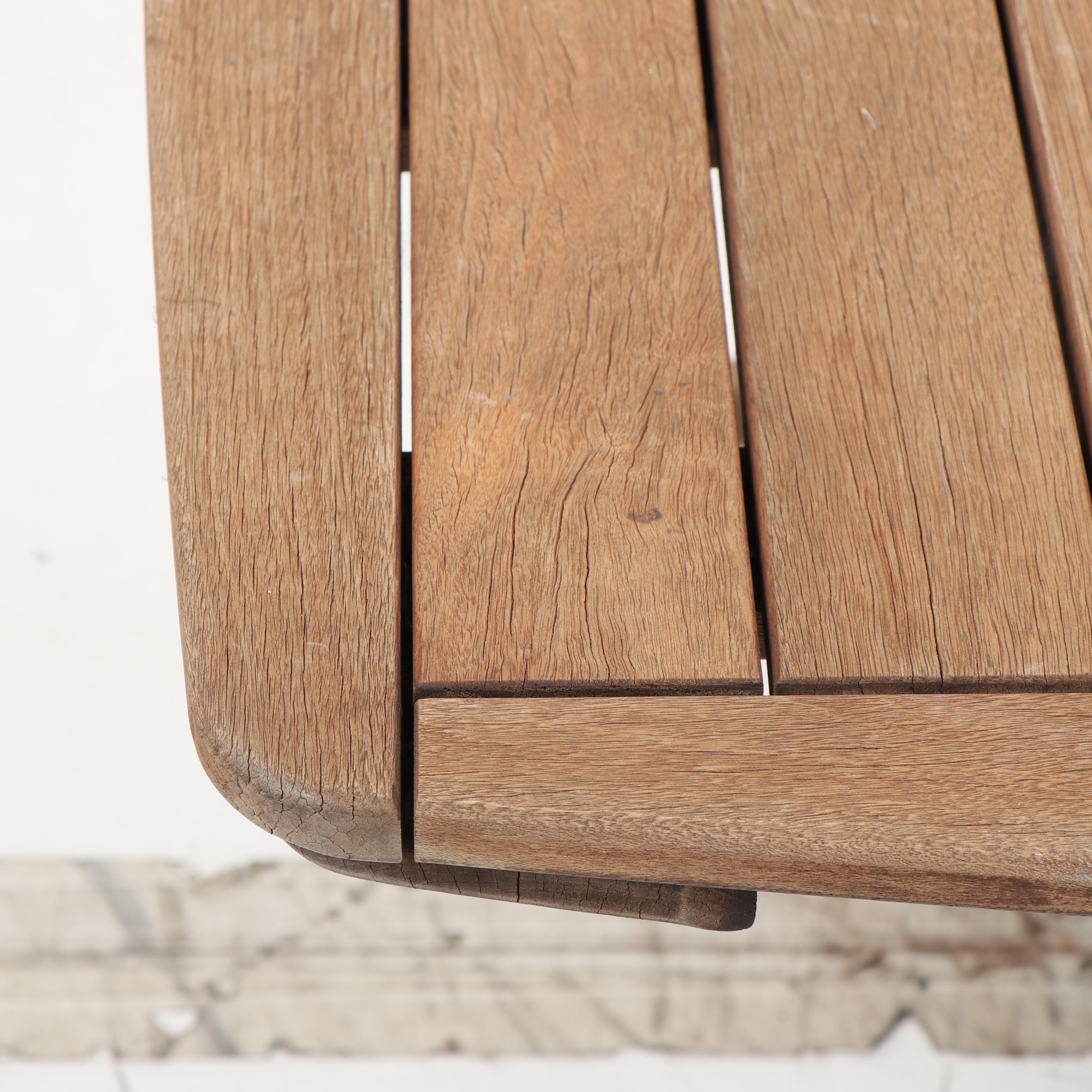 Ipe Patio Dining Table with Folding Armchairs by Jensen Jarrah, 21st