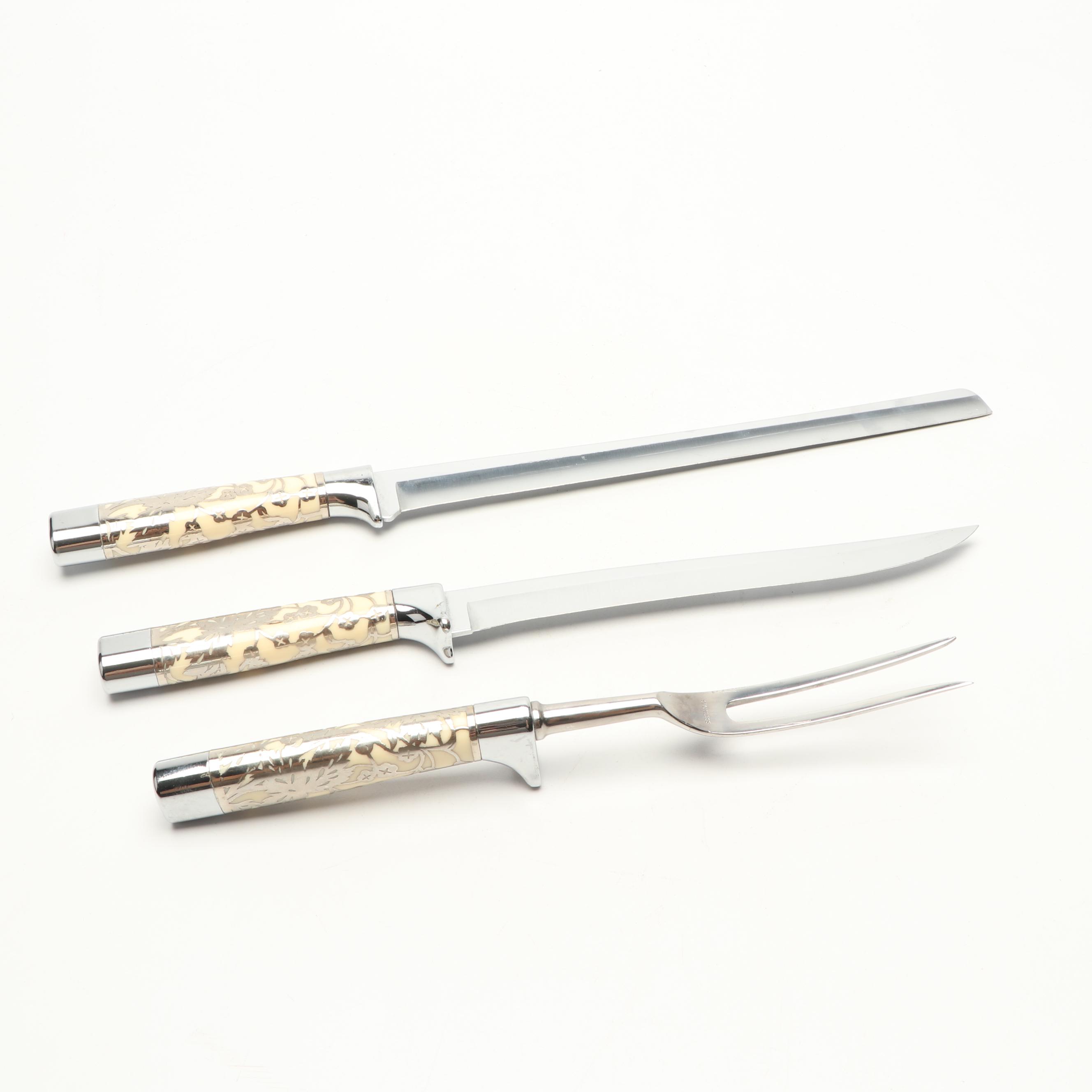 MidCentury Carvel Hall by Briddell "Classic" Carving Set and Steak