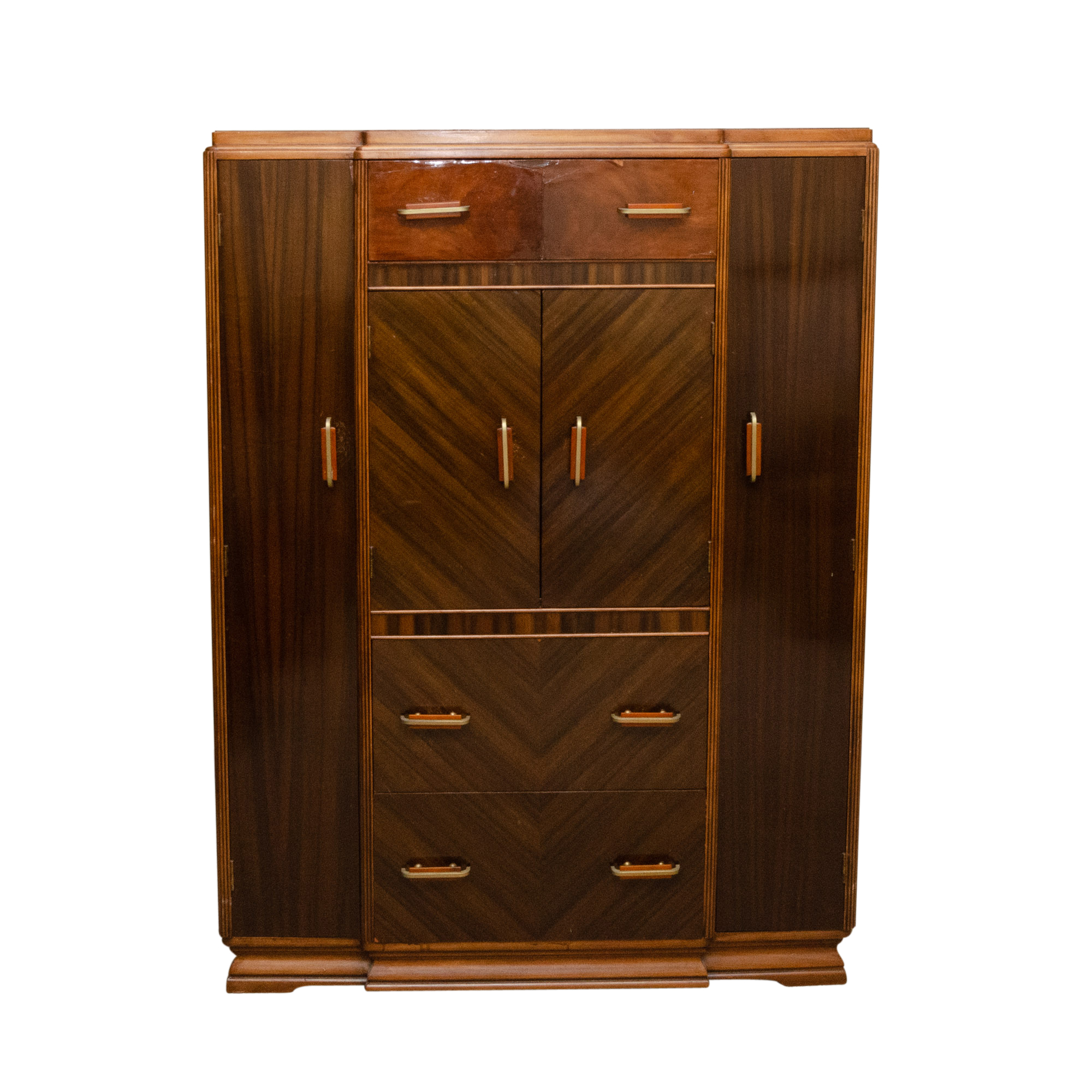 1940s Art Deco Style Waterfall Wardrobe Ebth