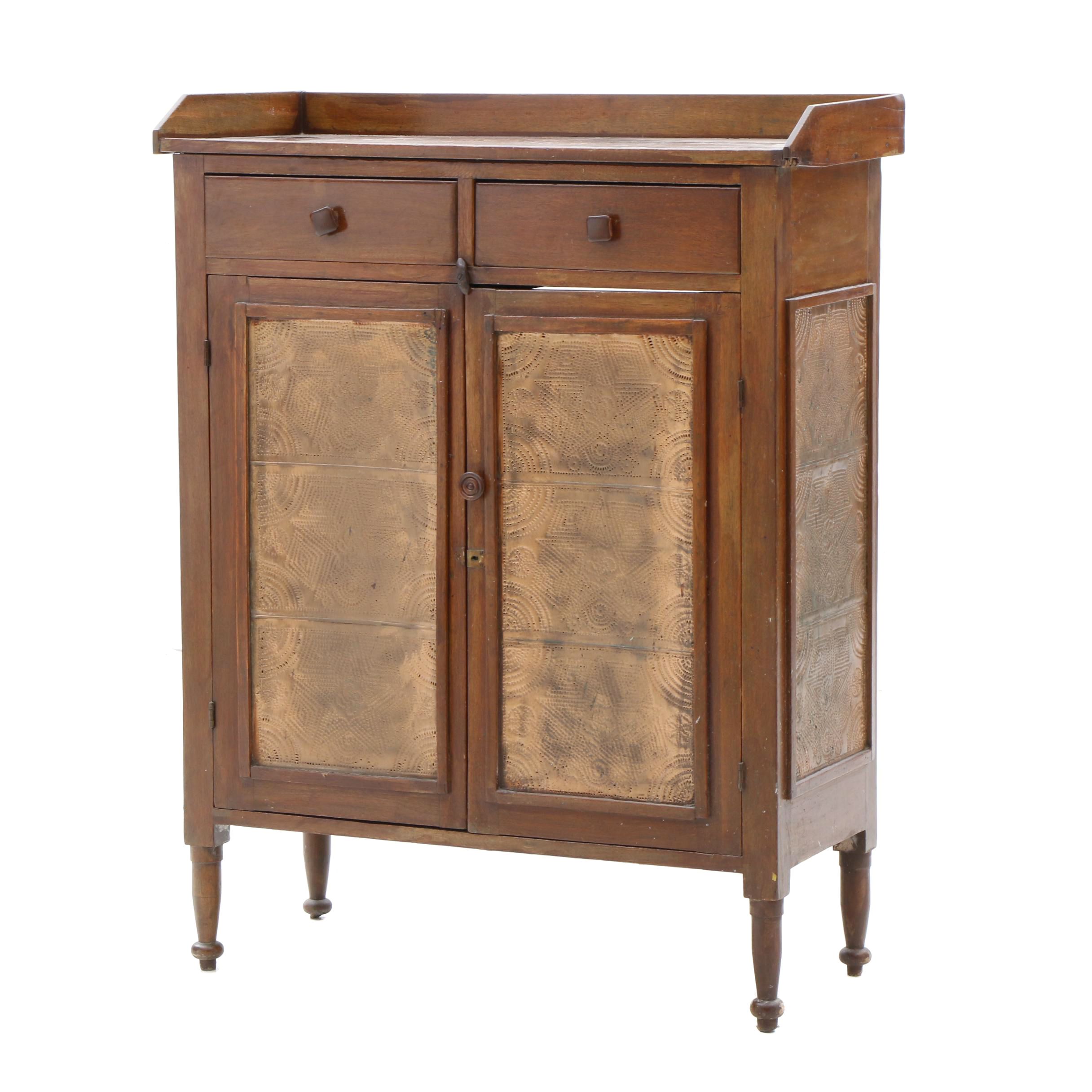 Antique Walnut Pie Safe Mid 19th Century Ebth