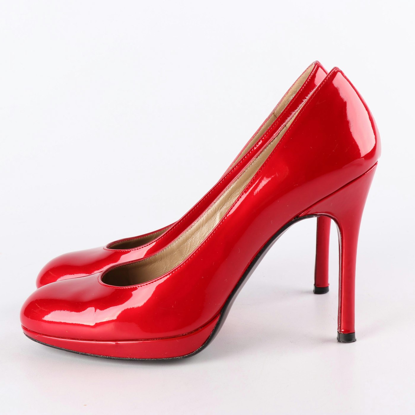 leather platform pumps