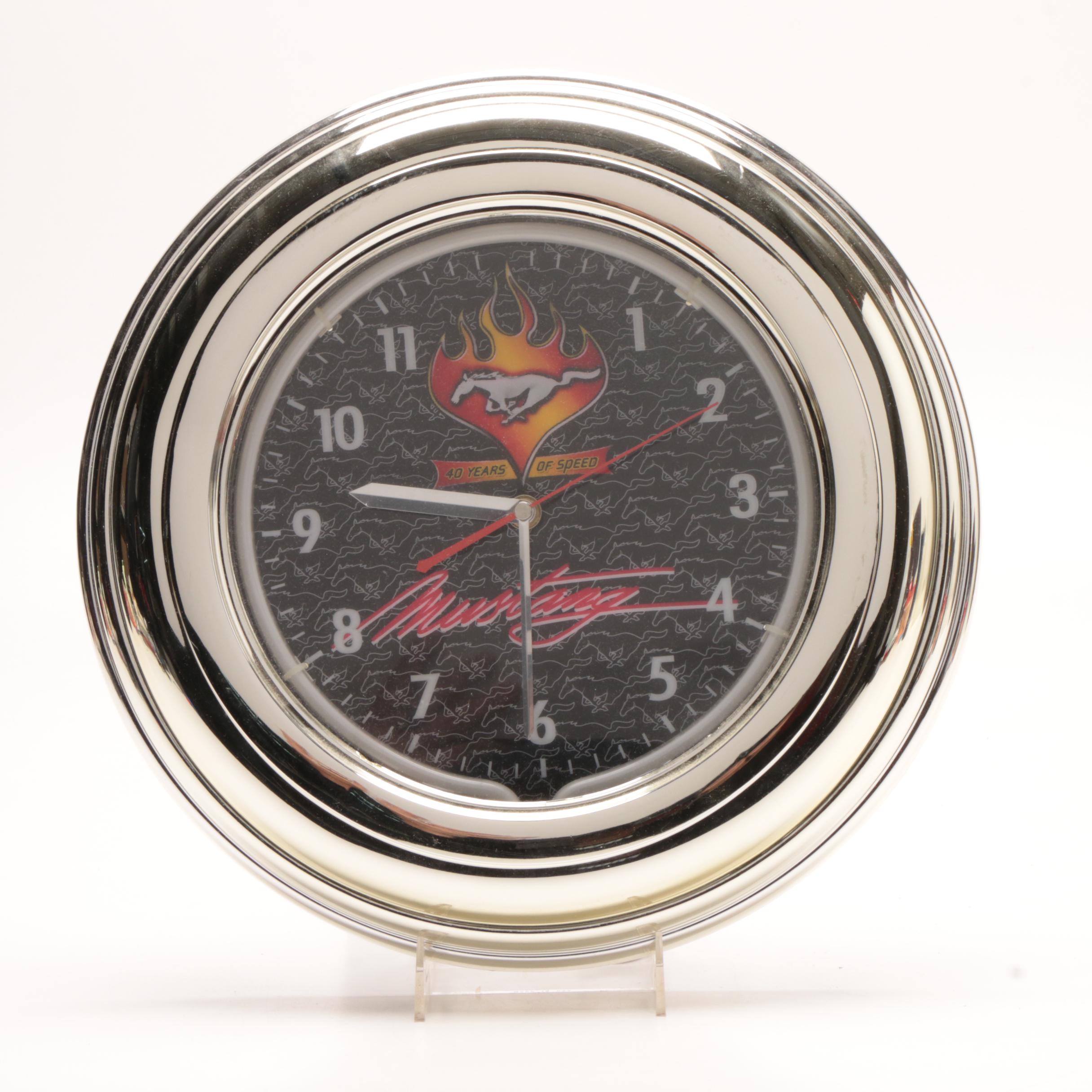 Ford Mustang Neon Wall Clock EBTH