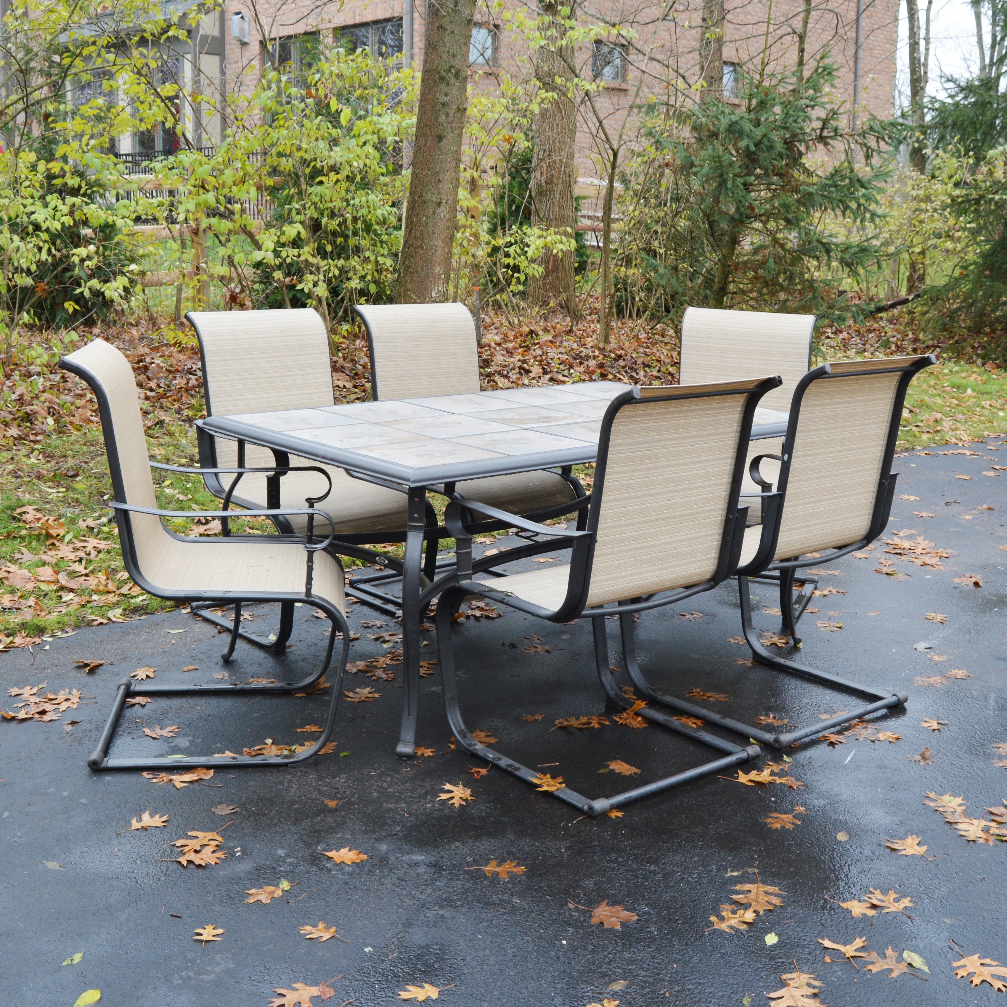 Patio Dining Table And Six Chairs By Hampton Bay Ebth