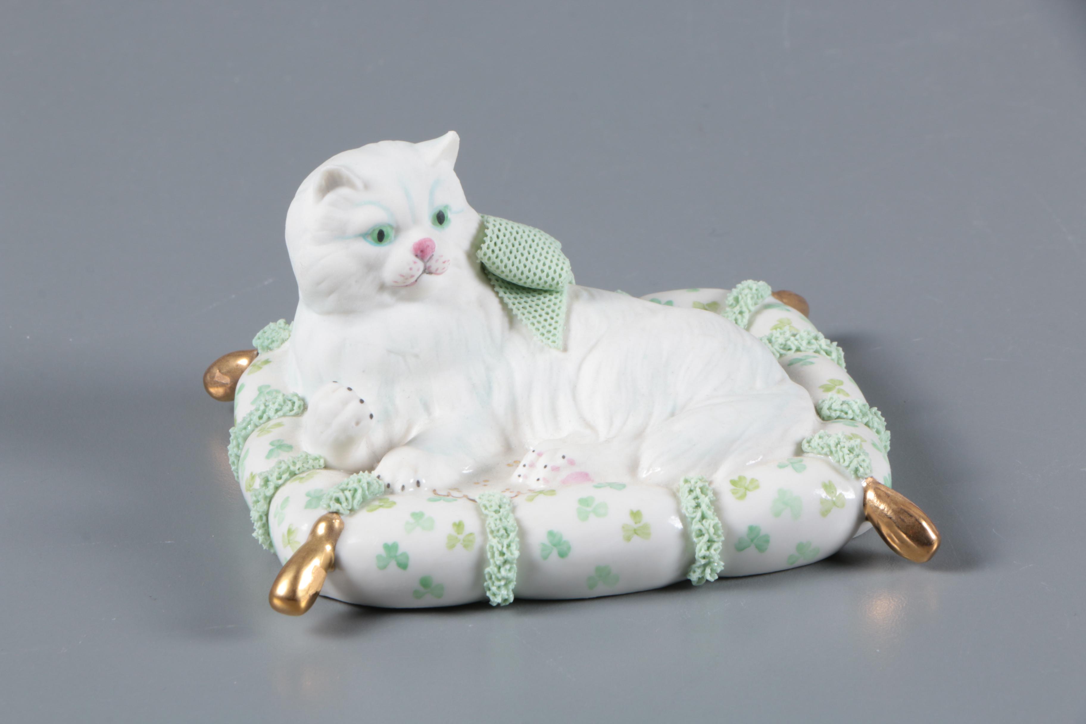 Irish Dresden Porcelain Cat Figurines EBTH