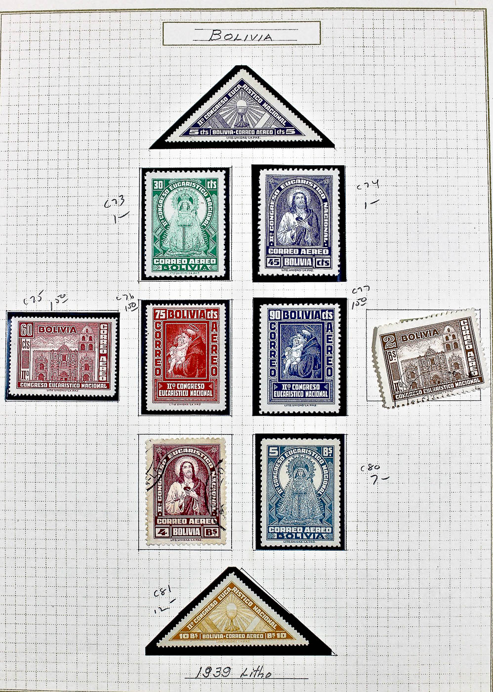 Group of Bolivia Stamps Ranging from 1866 - 1952 | EBTH