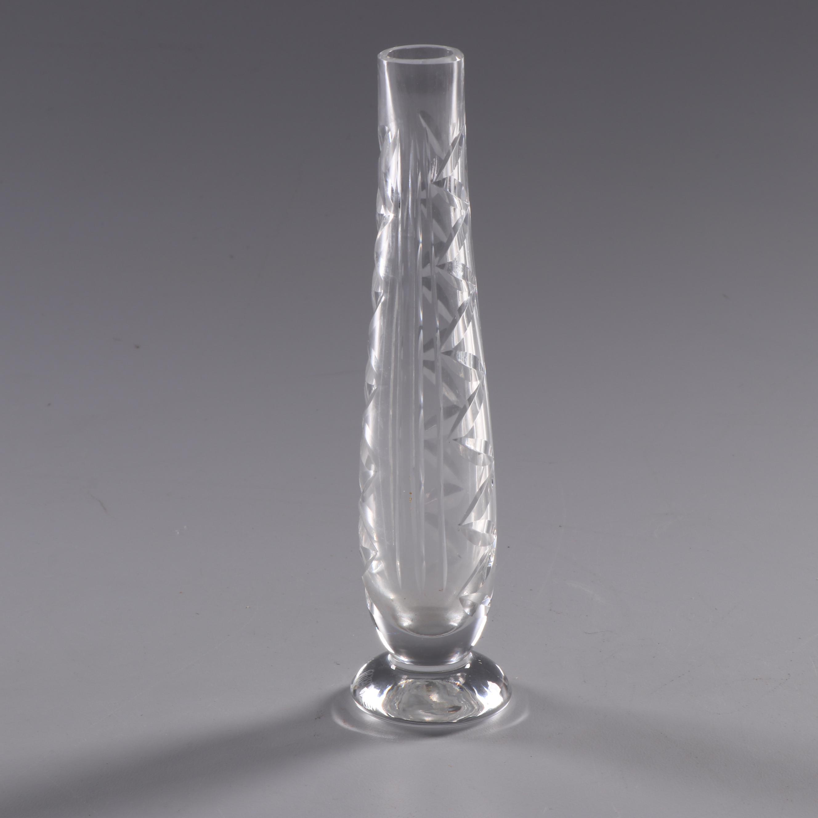 Waterford Crystal Zig Zag Bud Vase Ebth