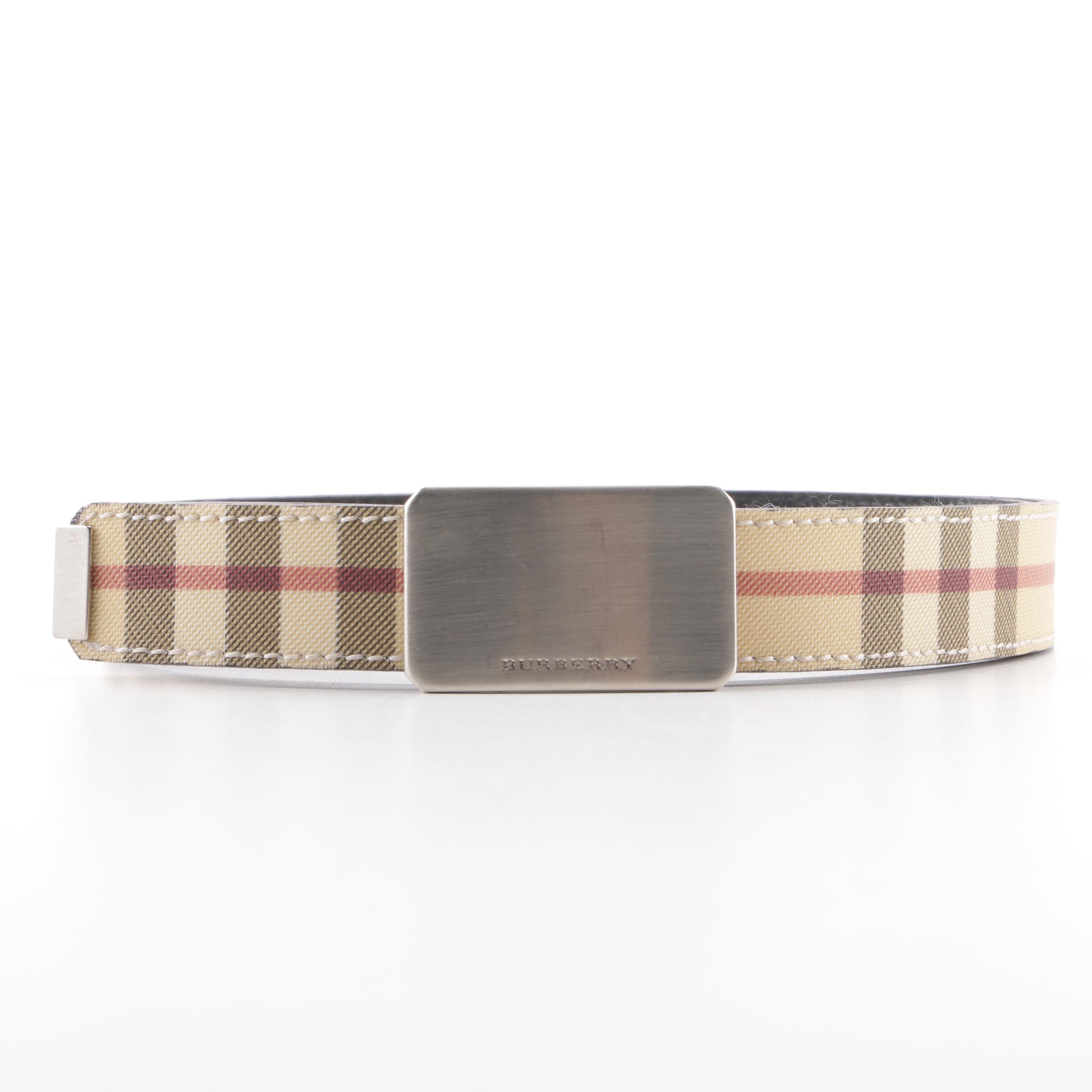 burberry charles check belt