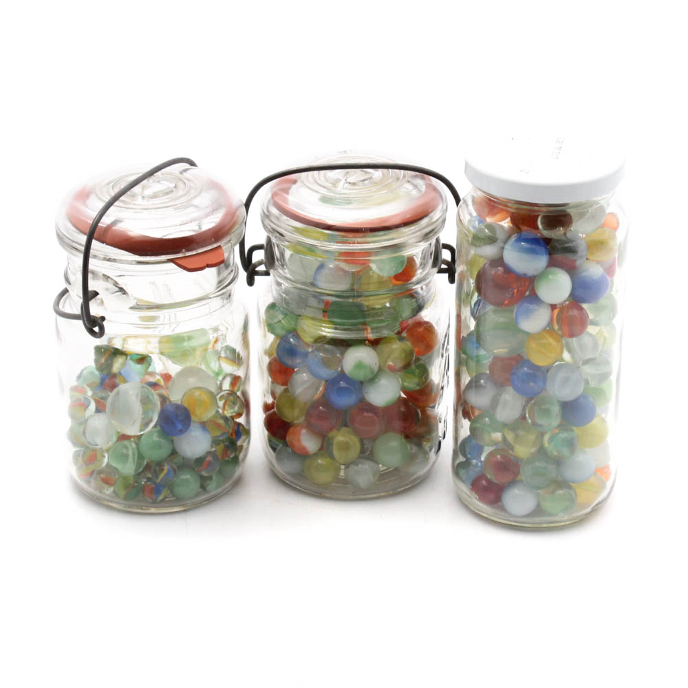 Machined and Hand Blown Glass Marble Collection EBTH