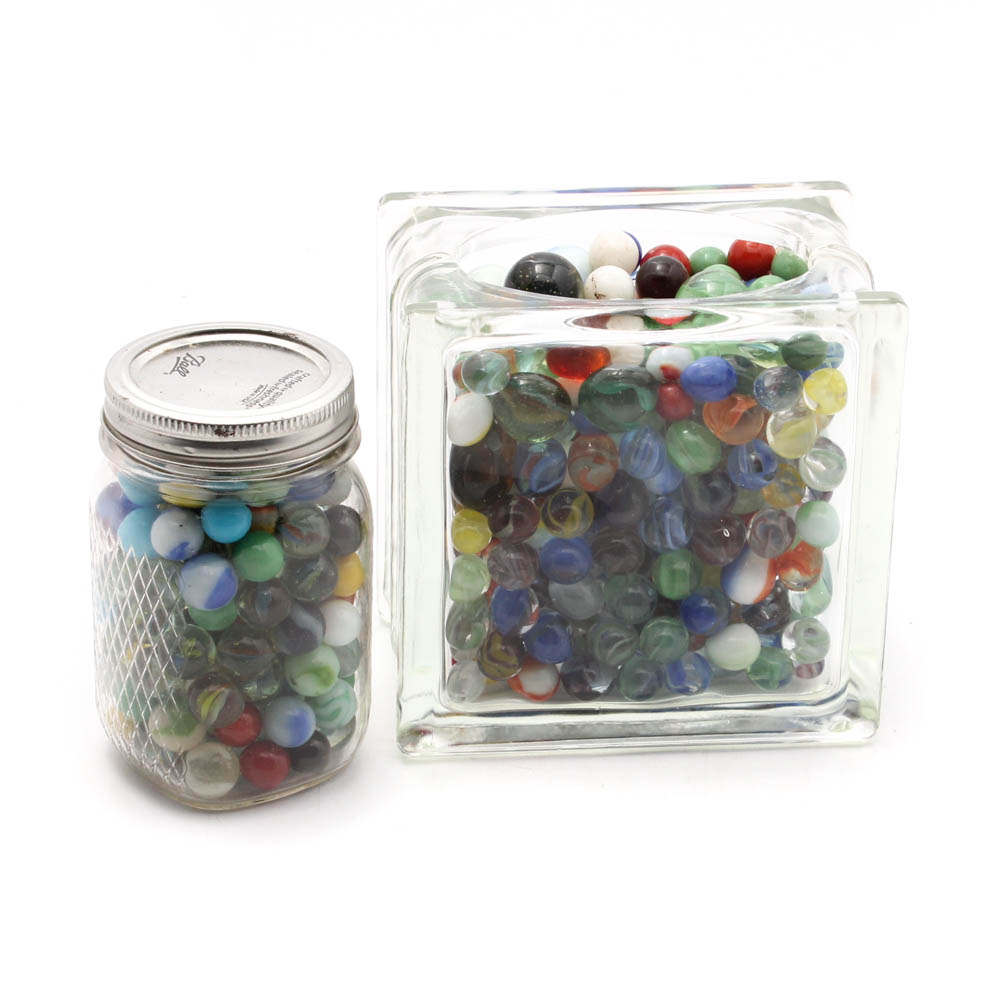 Machined and Hand Blown Glass Marble Collection EBTH