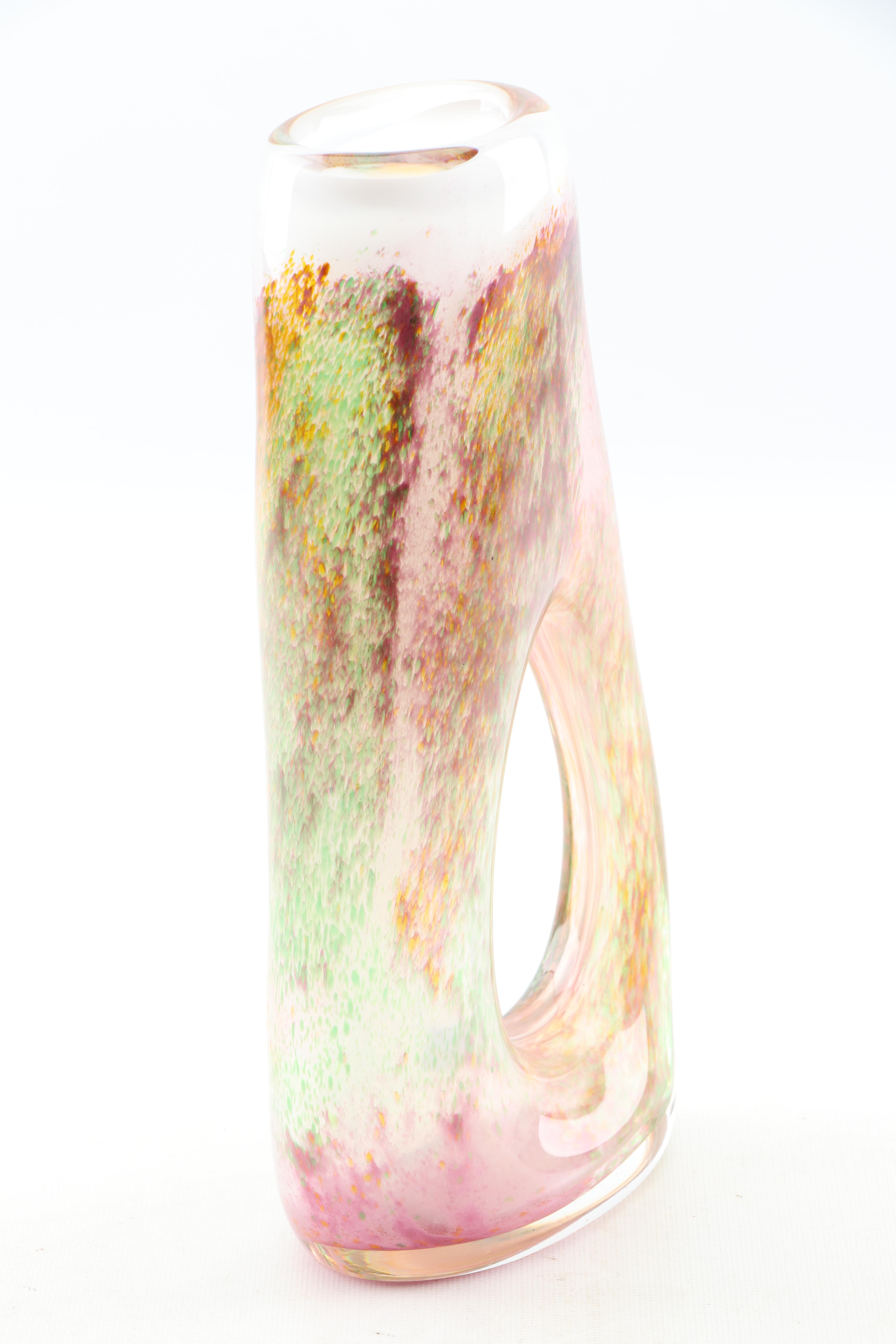 Adam Jablonski Art Glass Vase EBTH