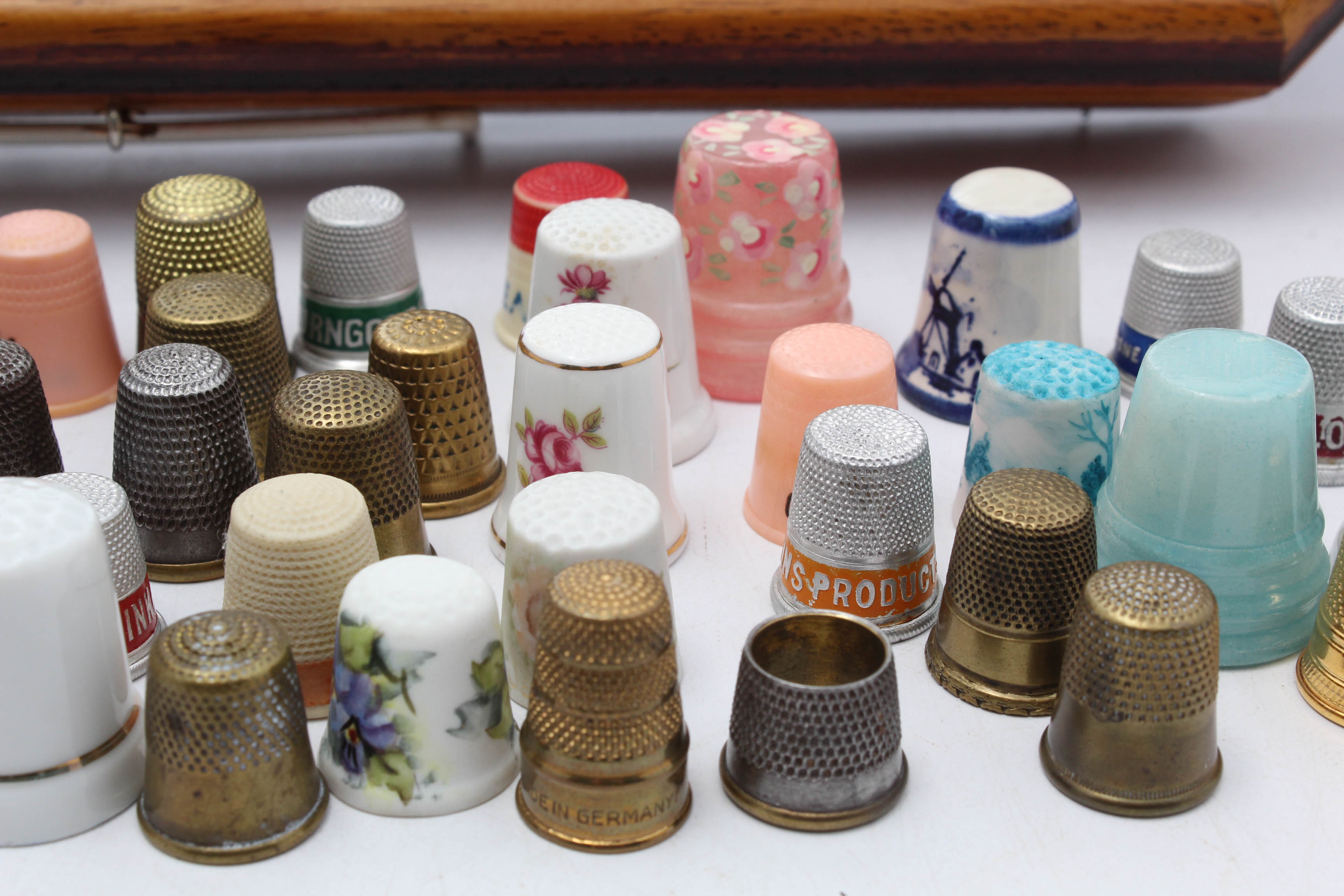 Thimble Collection with Display Case EBTH