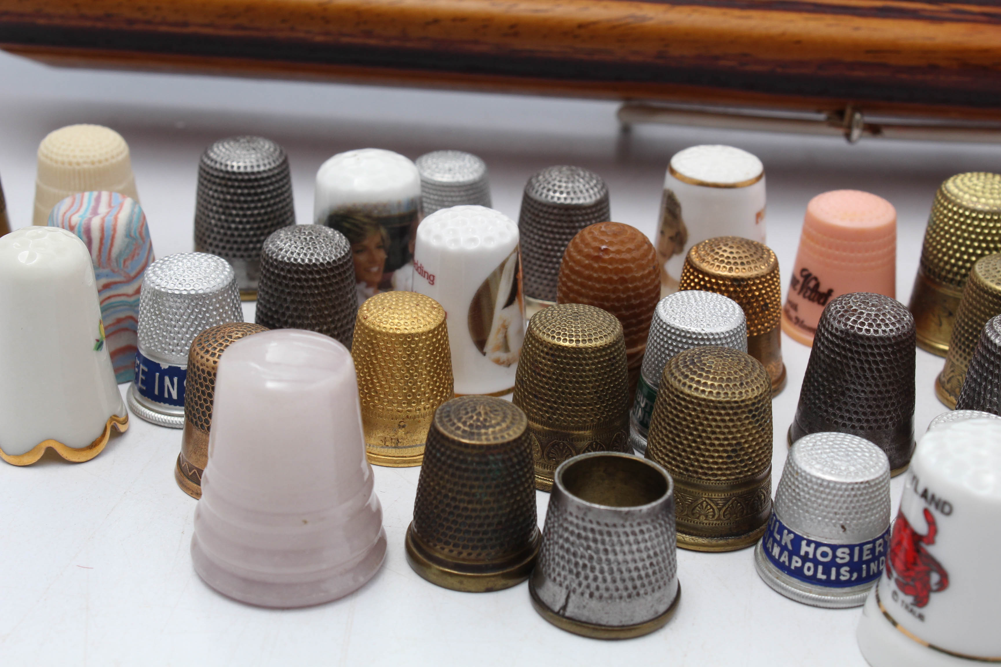 Thimble Collection with Display Case EBTH