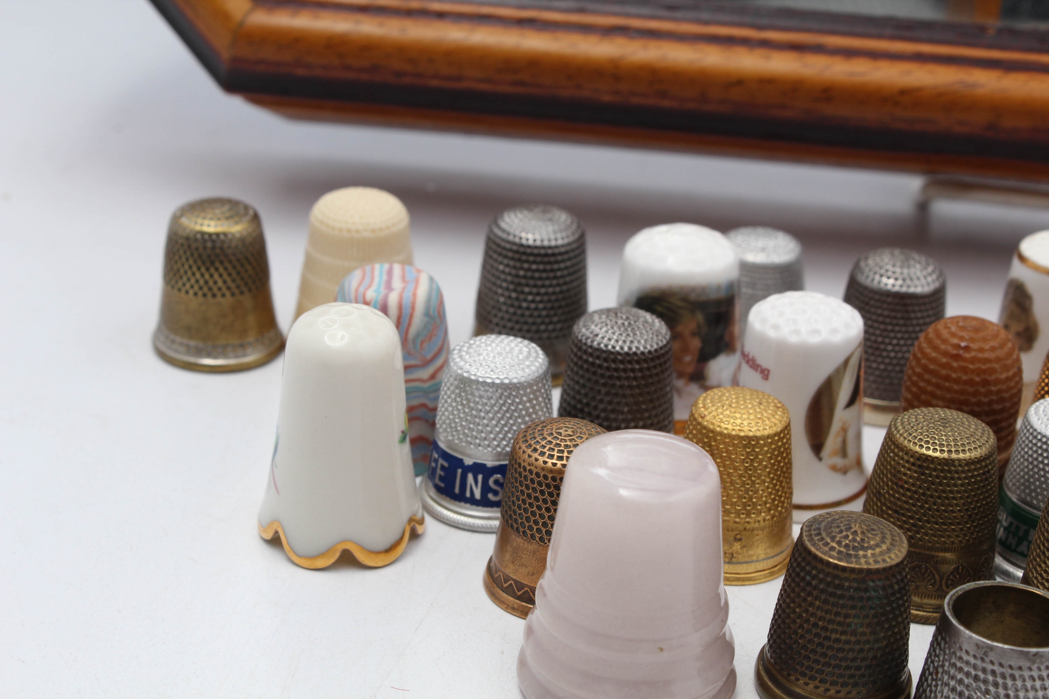 Thimble Collection with Display Case EBTH