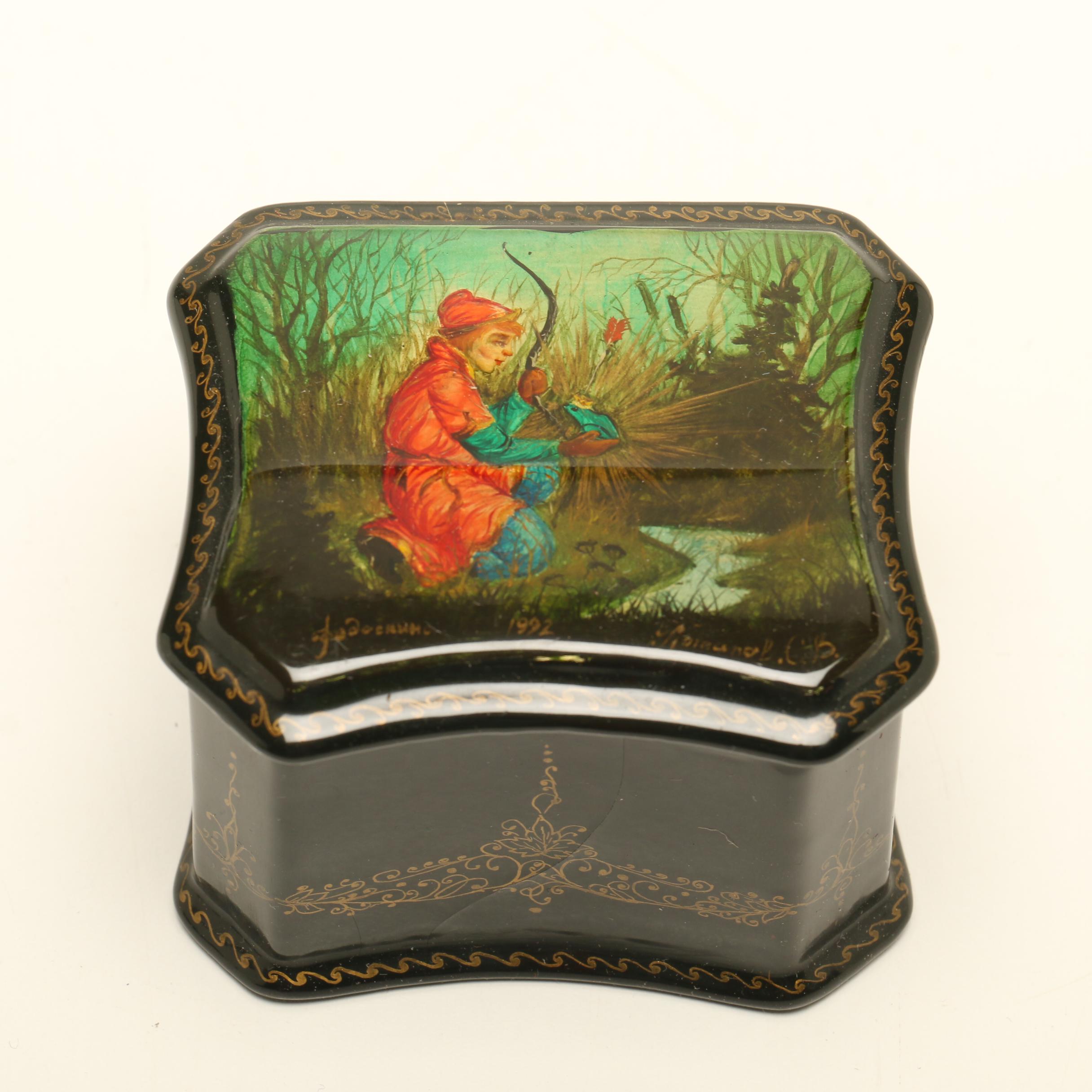 HandPainted and Signed Russian Lacquered Boxes EBTH