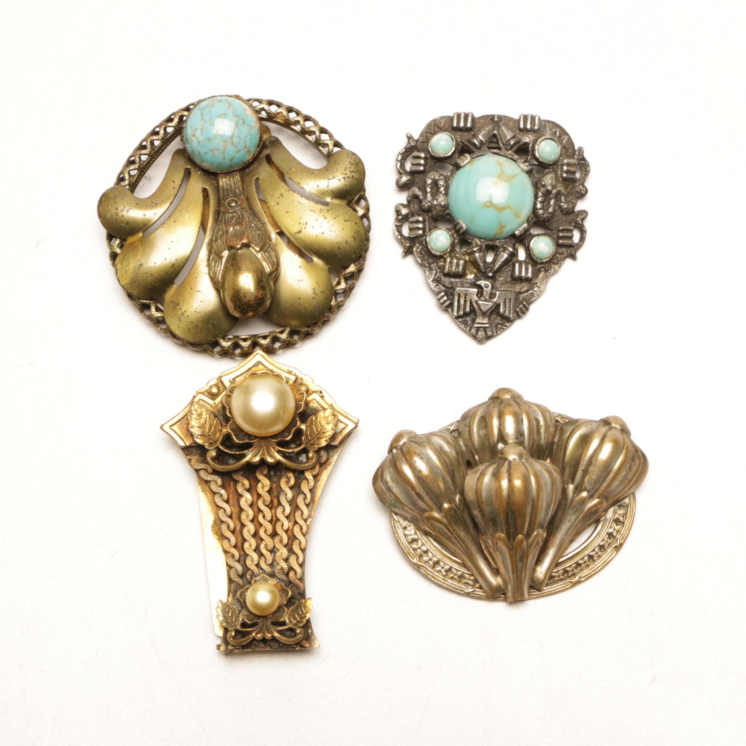 Victorian to Art Deco Style Dress Clips EBTH