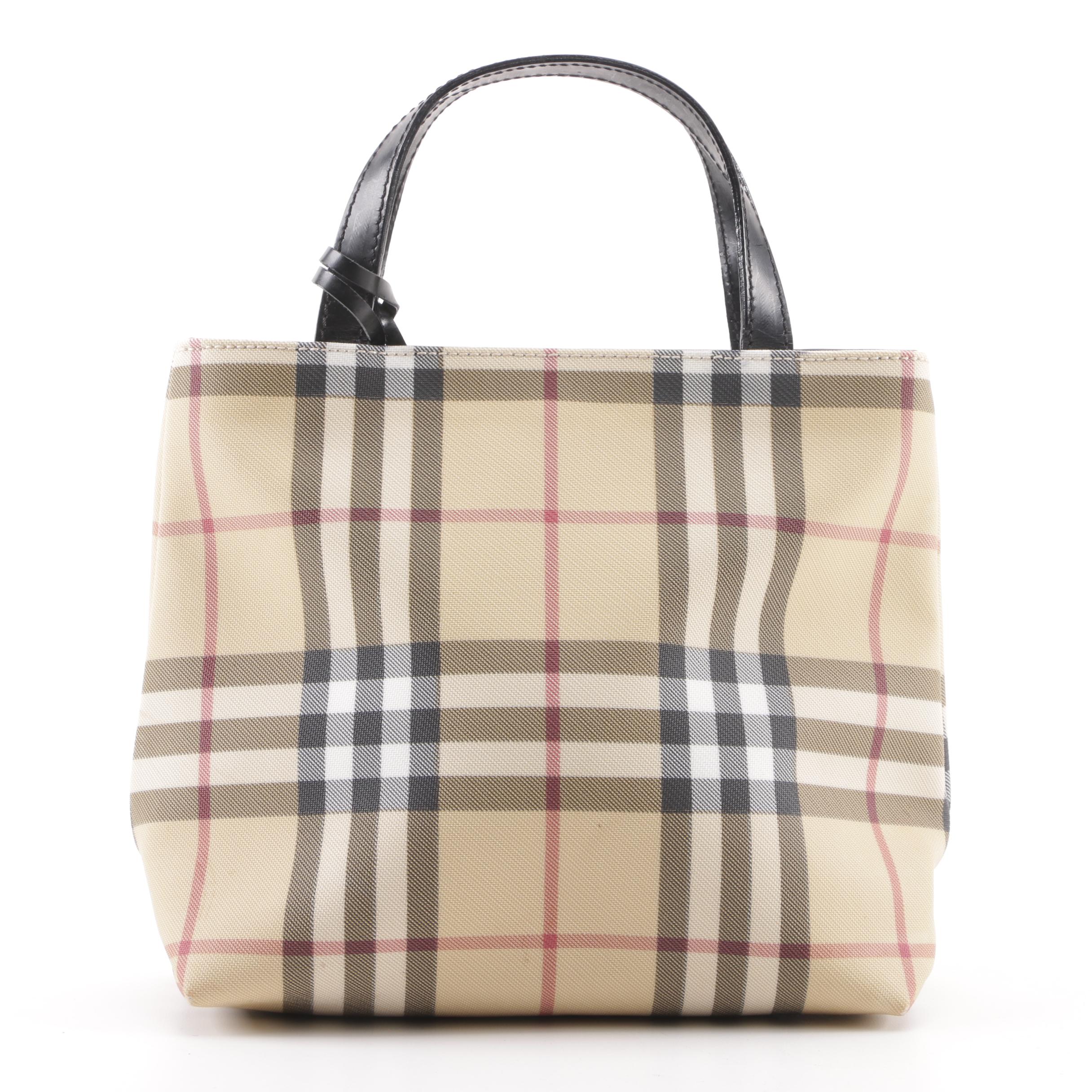 burberry nova check mini tote