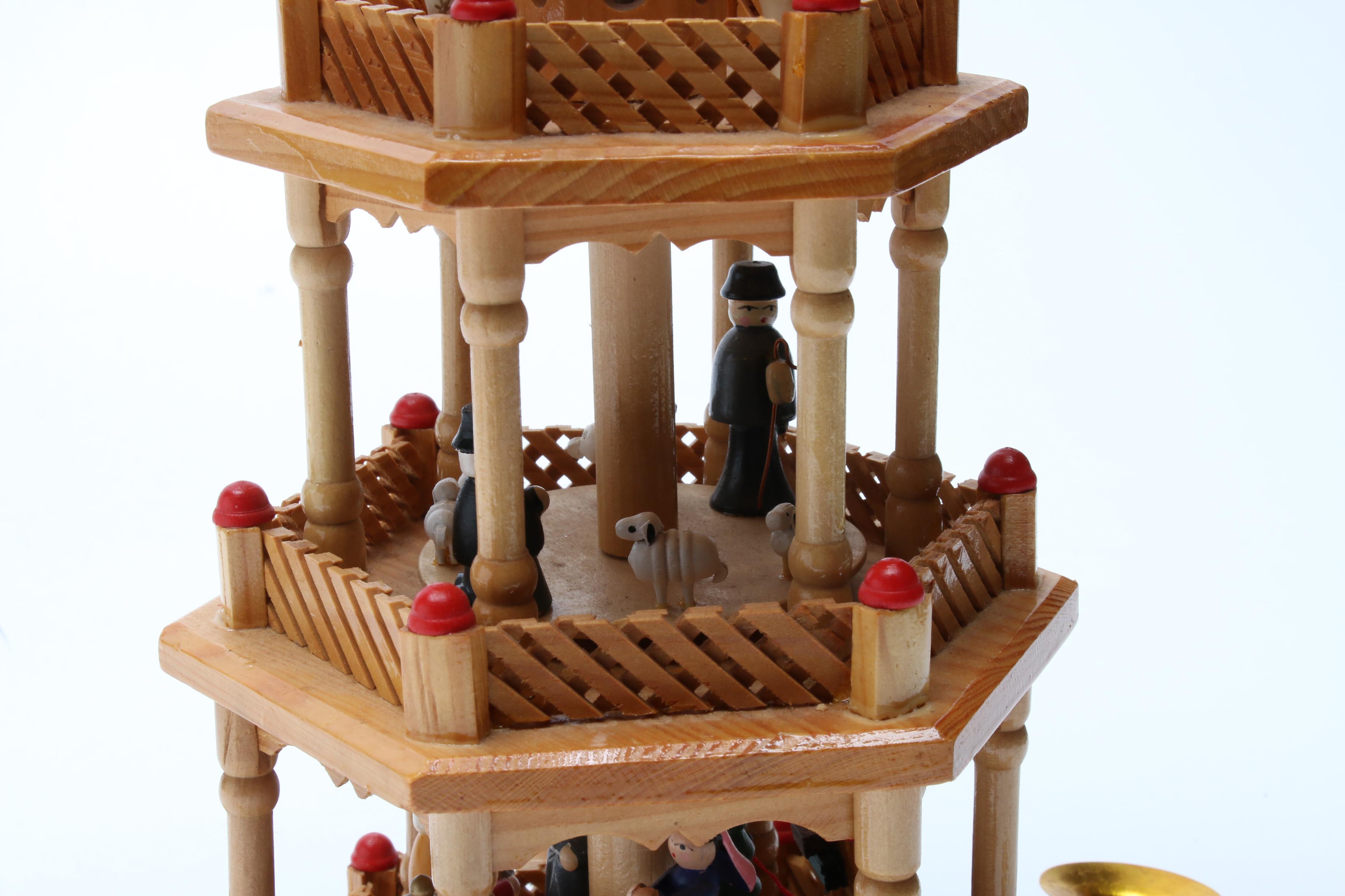 Pyramid Nativity Candle Carousel EBTH