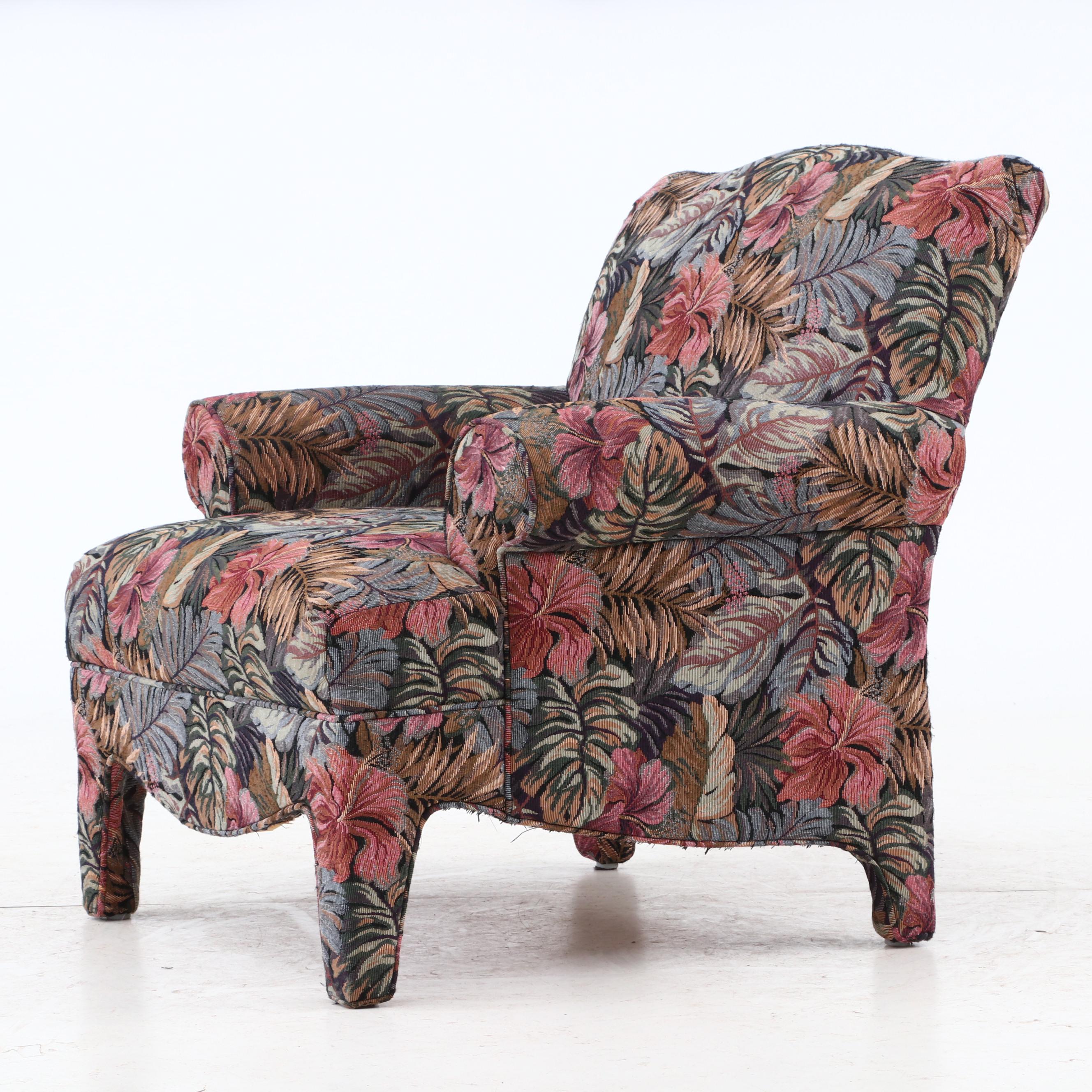 Floral Upholstered Arm Chair EBTH