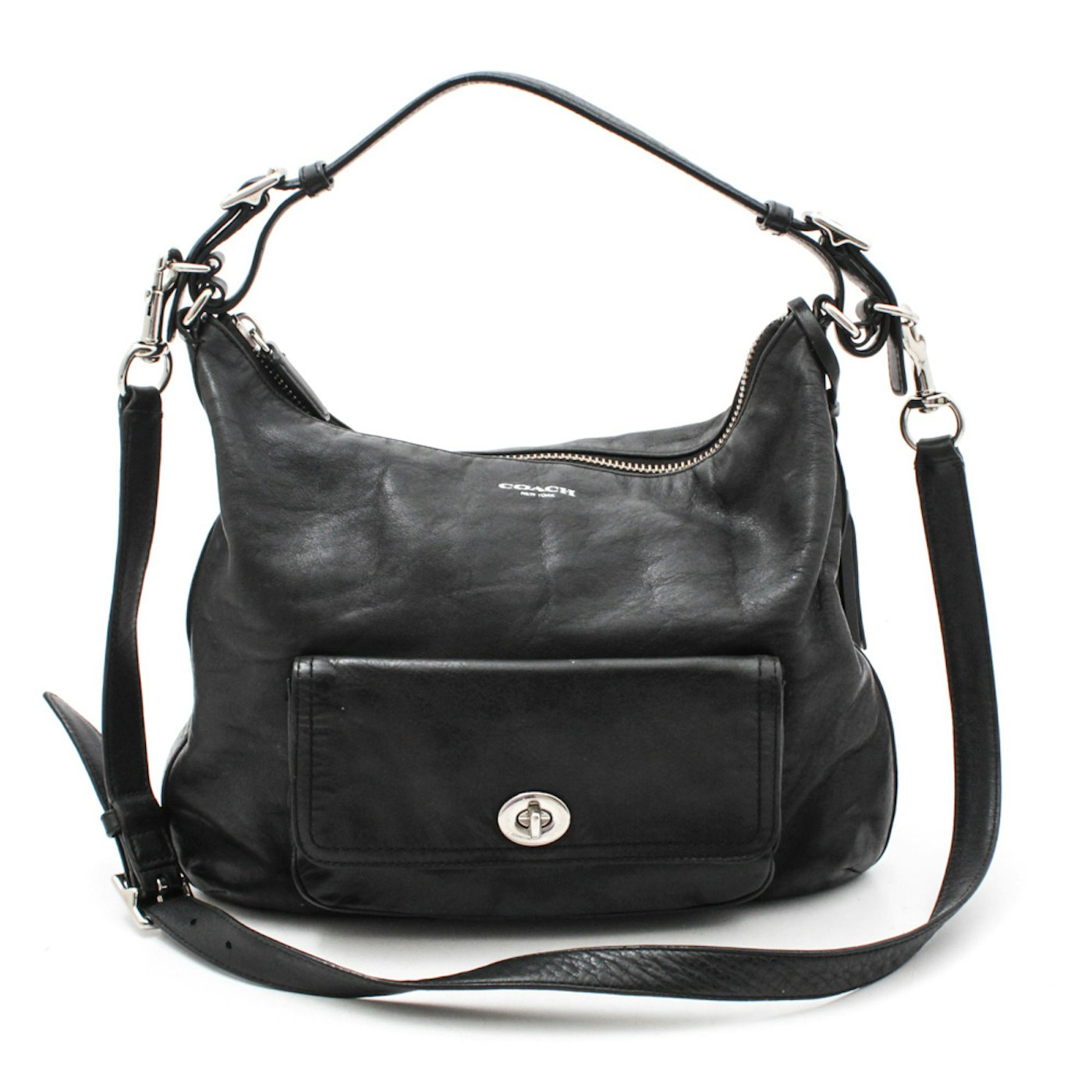 Coach Legacy Courtenay Black Leather Hobo Handbag | EBTH