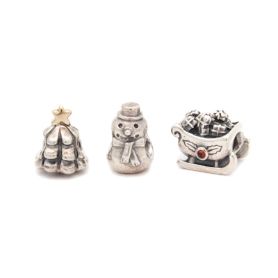 Pandora Sterling Silver Christmas Holiday Charms Pandora Sterling Silver Christmas Holiday Charms