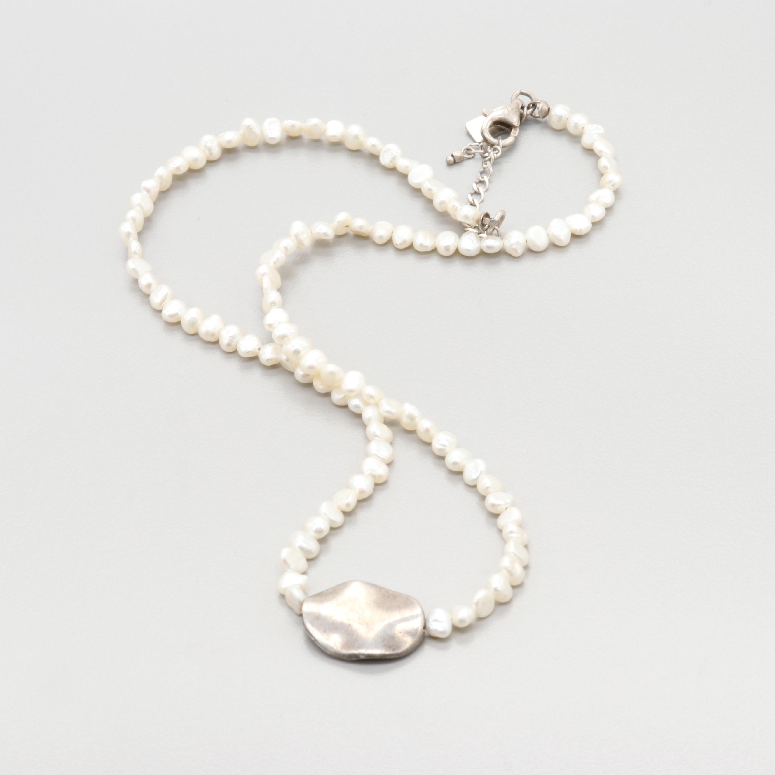J. Jill Sterling Silver Cultured Pearl Necklace EBTH