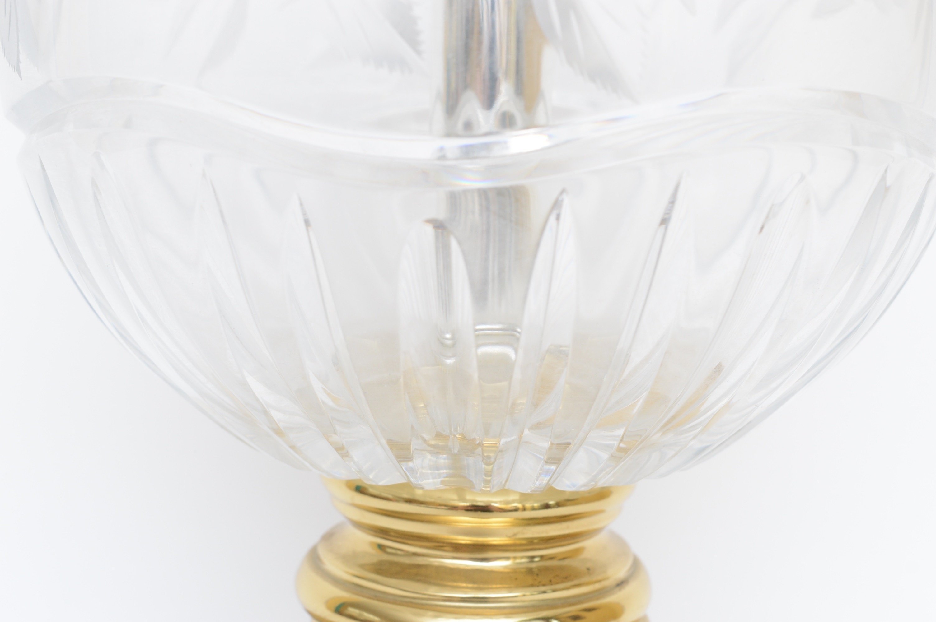 Brass and Cut Glass Accent Lamp EBTH