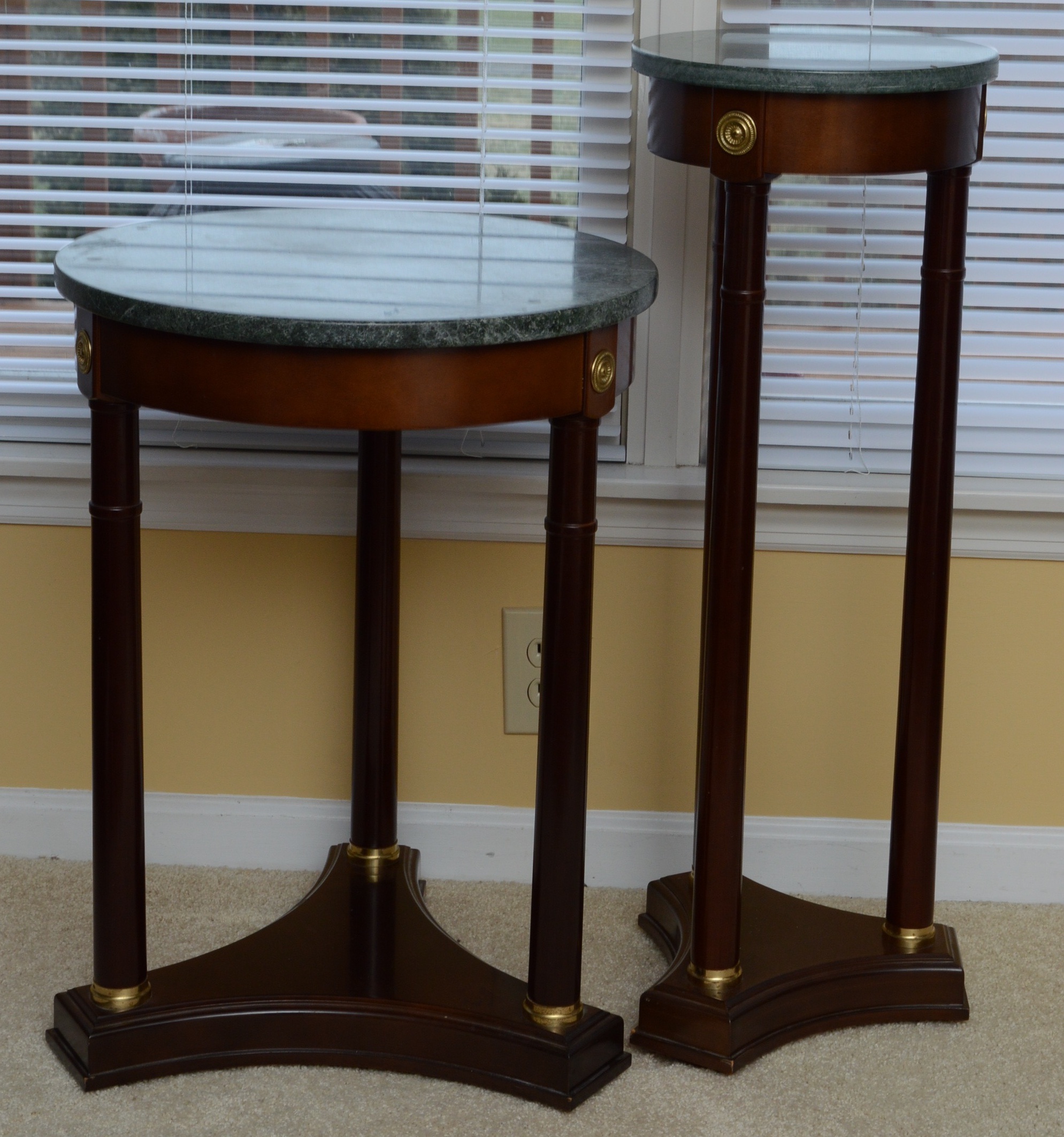 Pair of Marble Top Tables from The Bombay Company EBTH