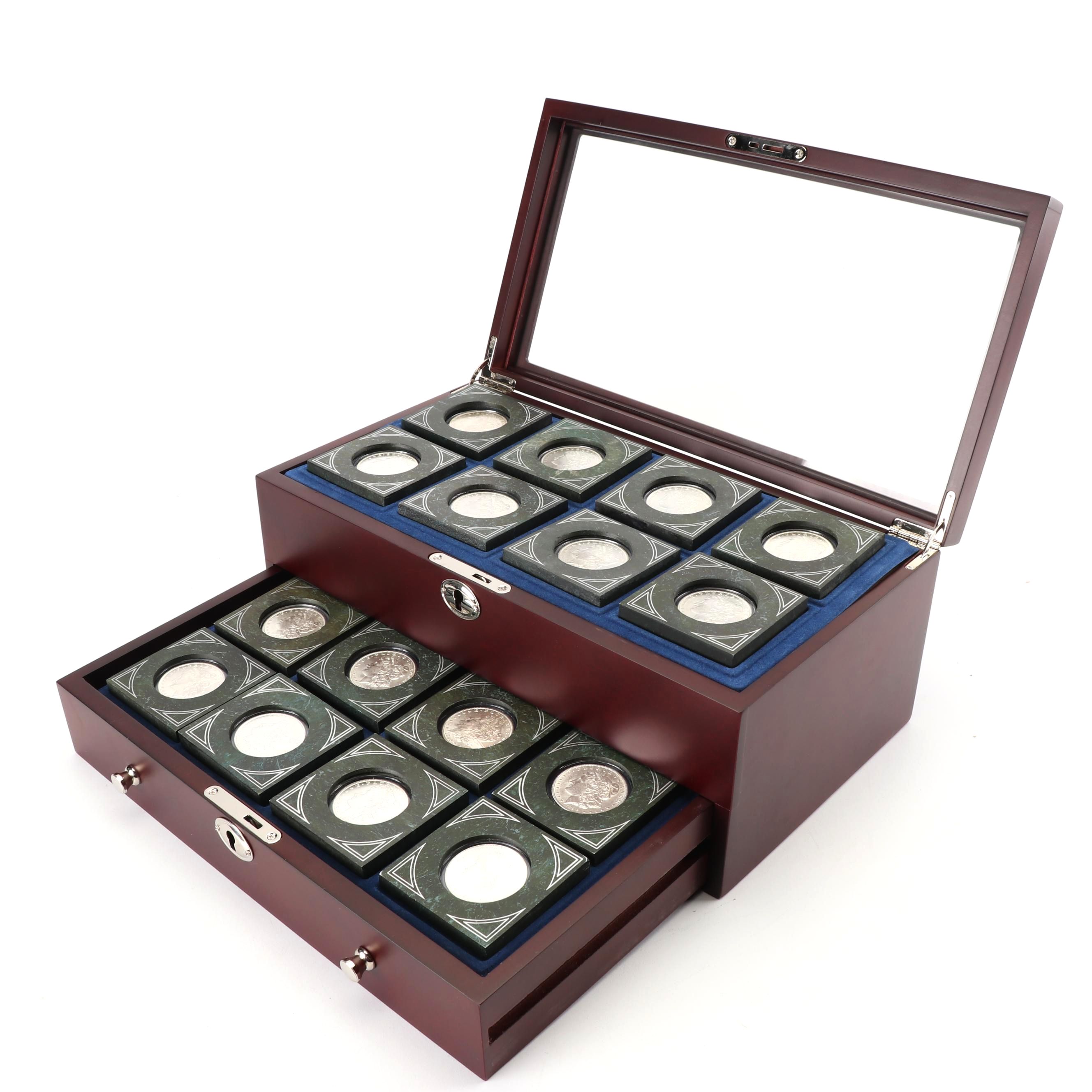 Silver Dollar Collection in Display Case, 1883 1904 EBTH