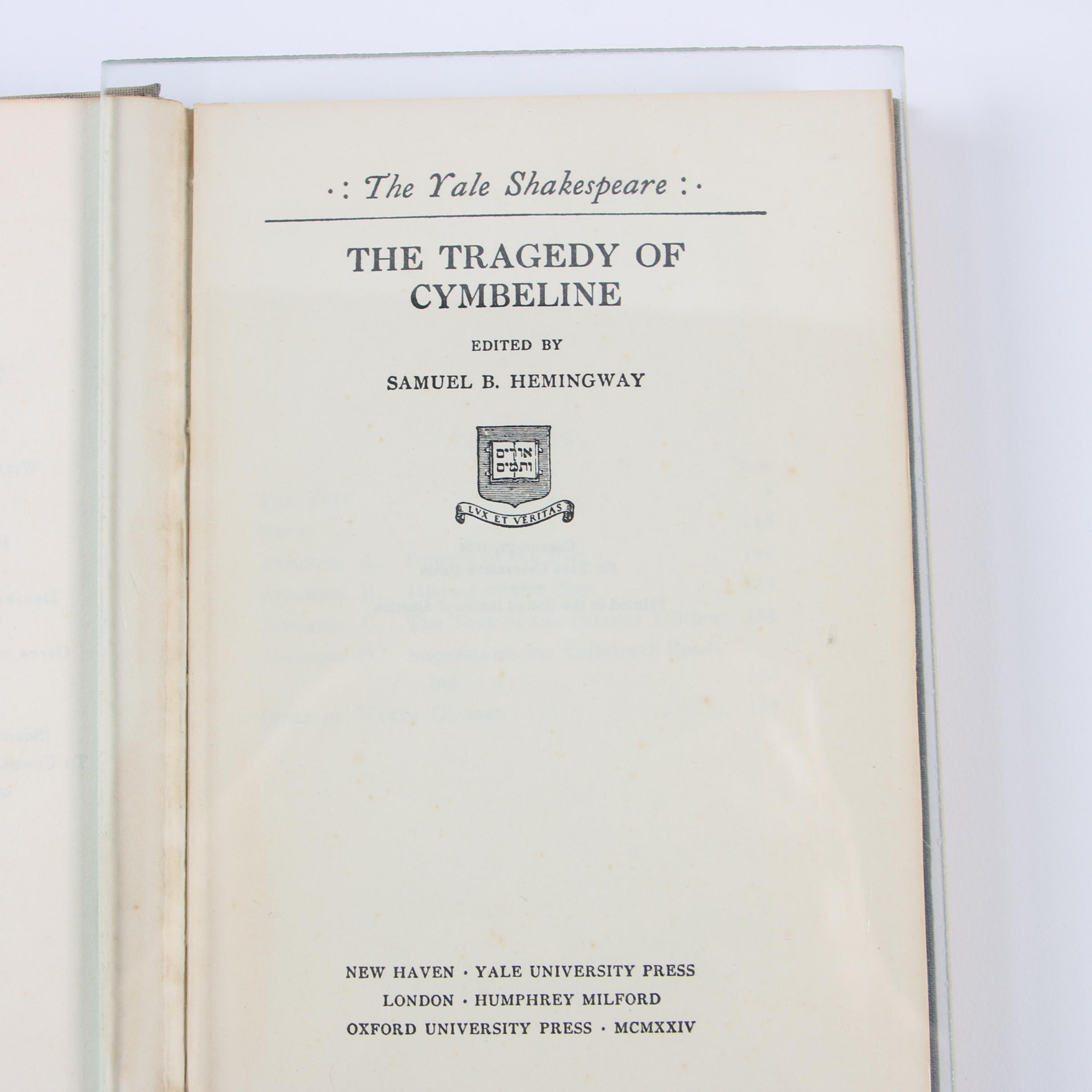 "The Yale Shakespeare" Book Series EBTH