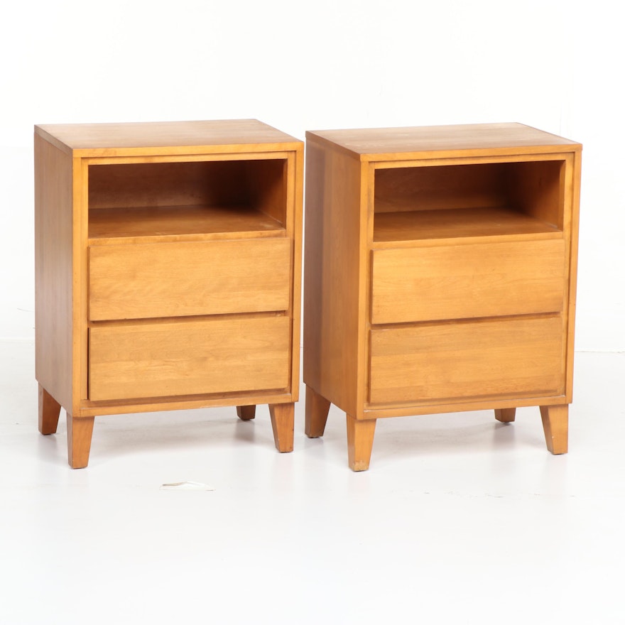 Modernmates Birch Nightstand Pair By Leslie Diamond For Conant