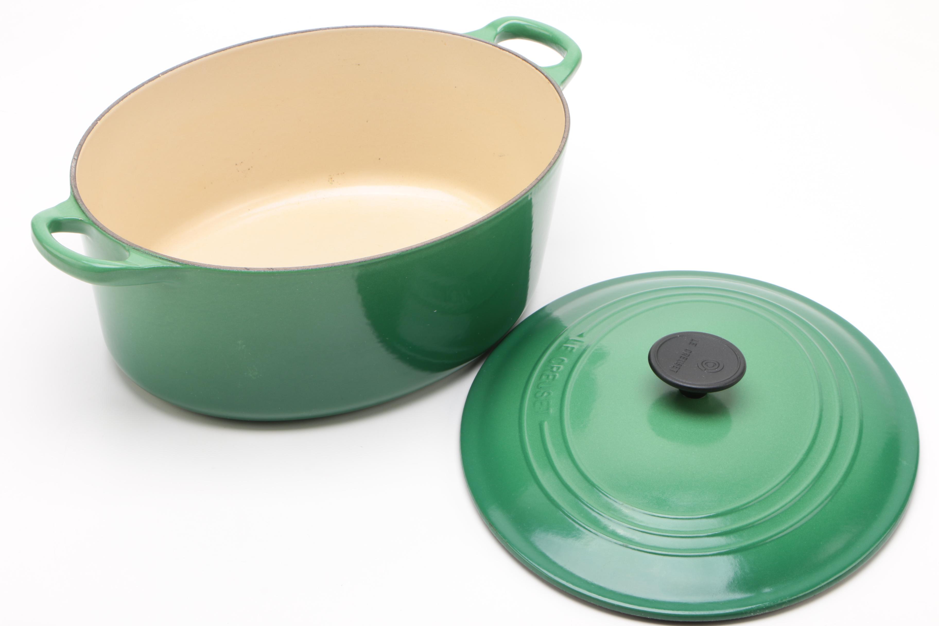 Le Creuset Enameled Cast Iron 6.75Quart Oval Dutch Oven in Fennel