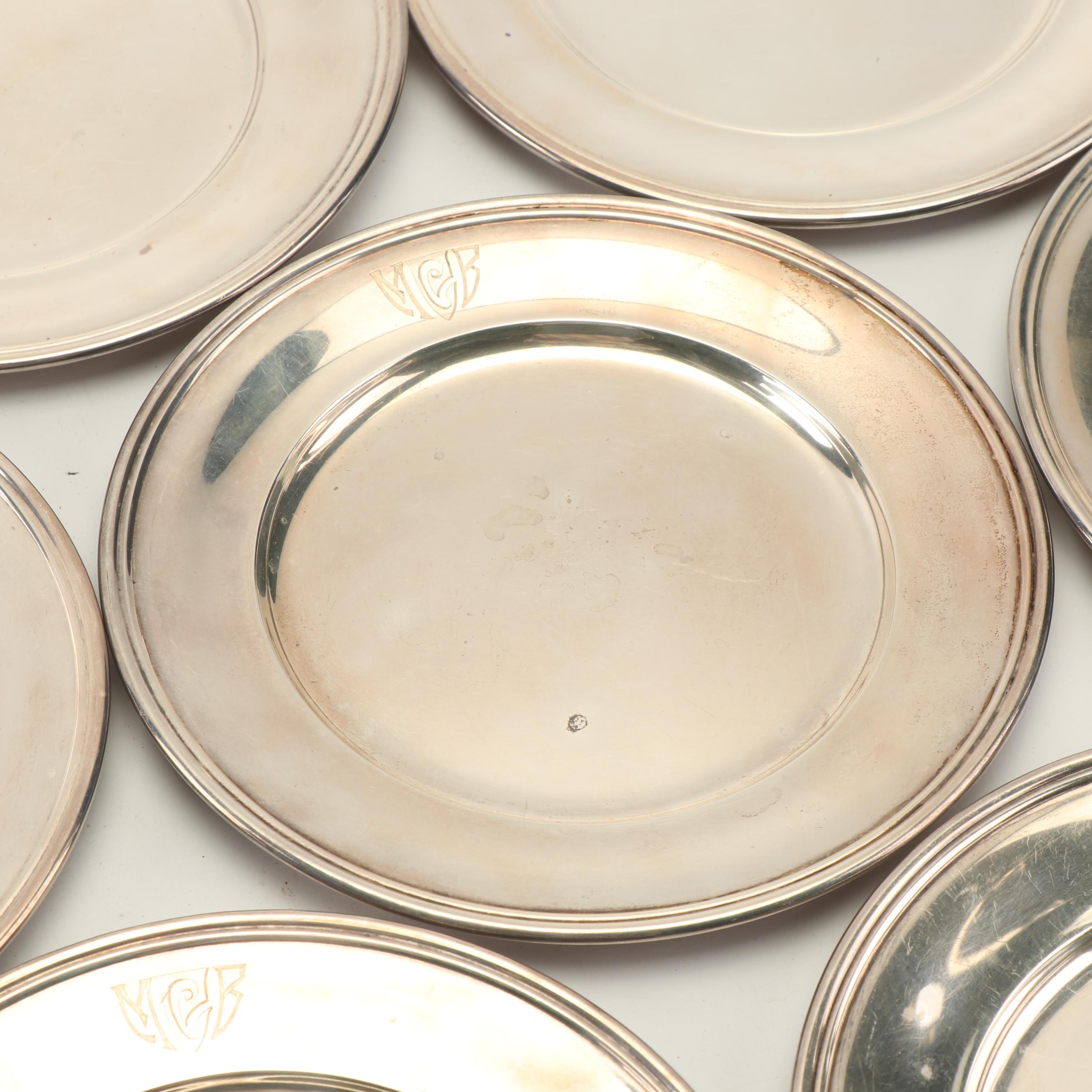 S. Kirk & Son Sterling Silver Bread and Butter Plate Set, Early 20th