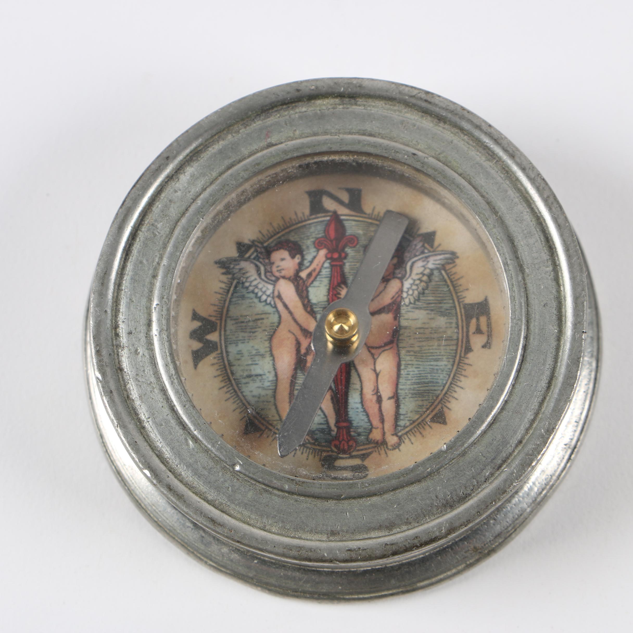 Cosi Tabellini Italian Handcrafted Pewter Desk Compass Paperweight