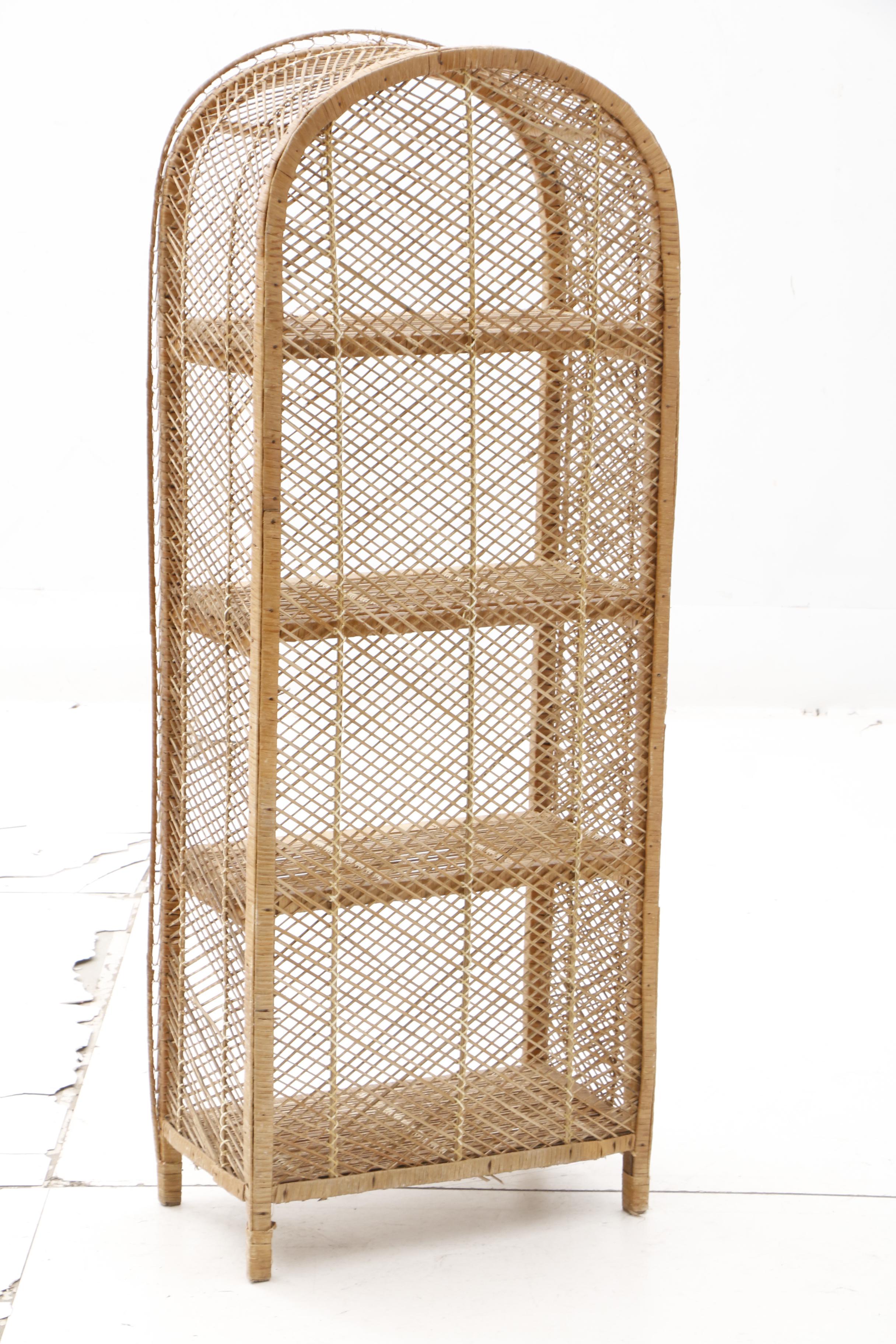 Vintage Wicker Shelving Unit EBTH