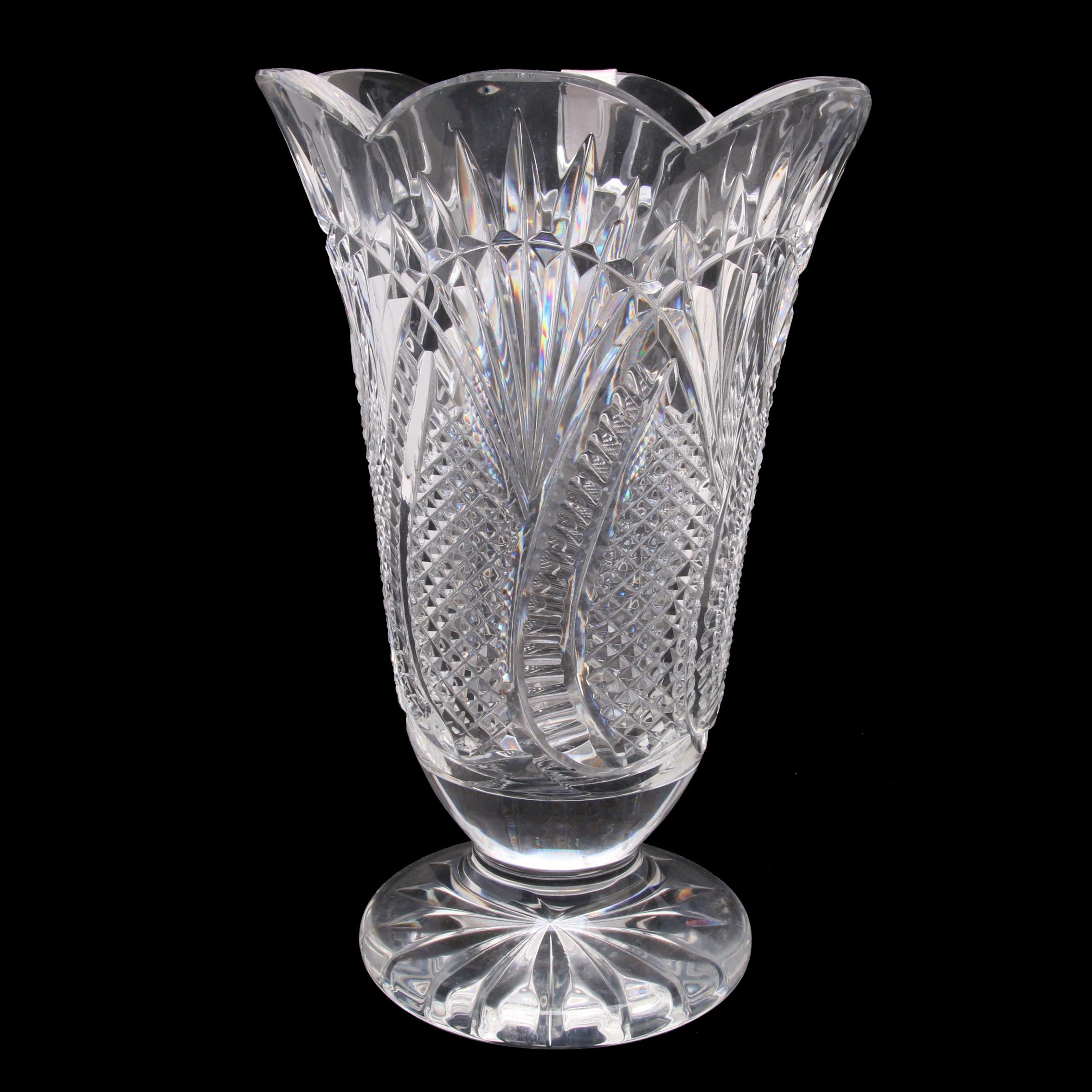 Waterford Crystal Seahorse Flower Vase Ebth