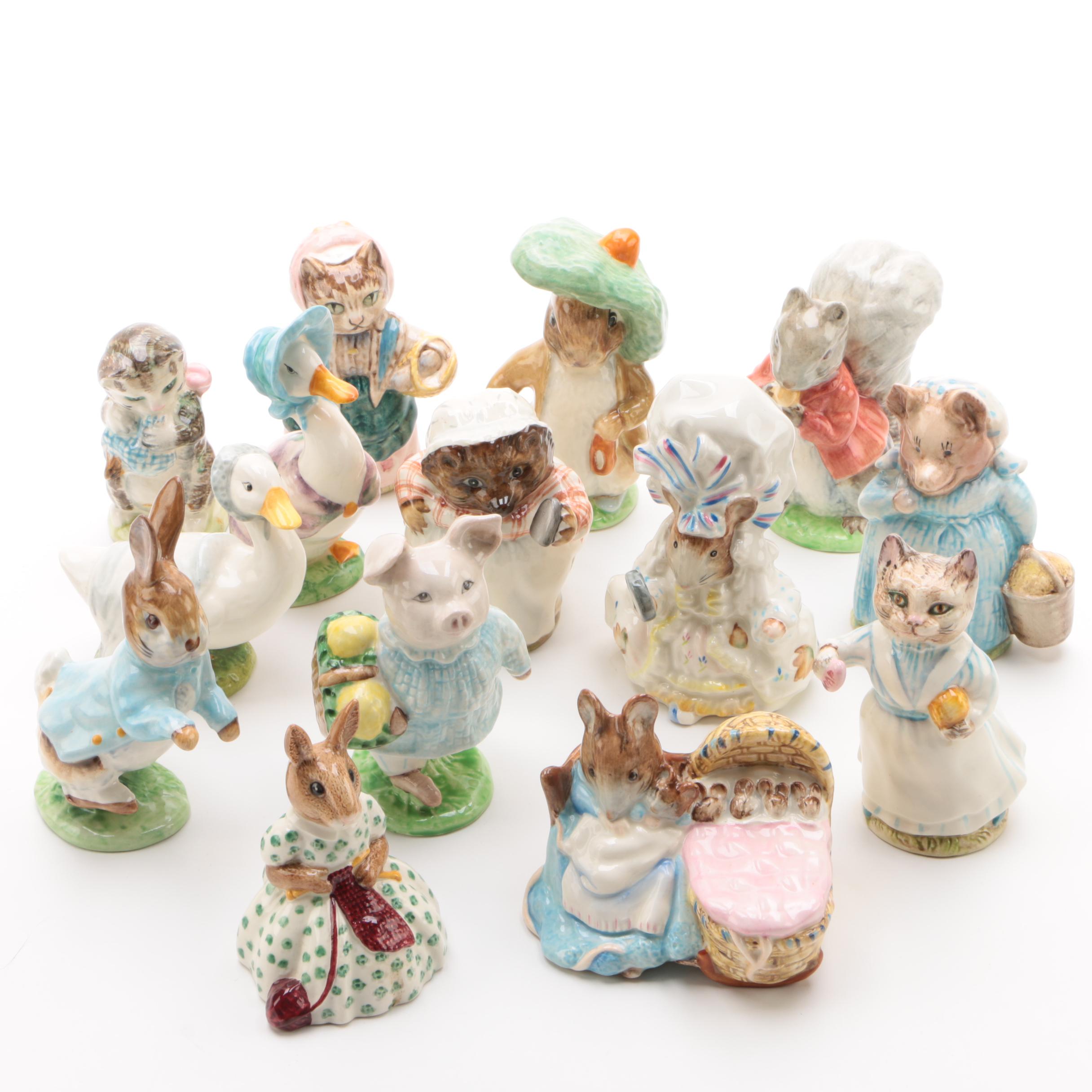 F. Warne & Co. Beatrix Potter Character Figurines, Late ...