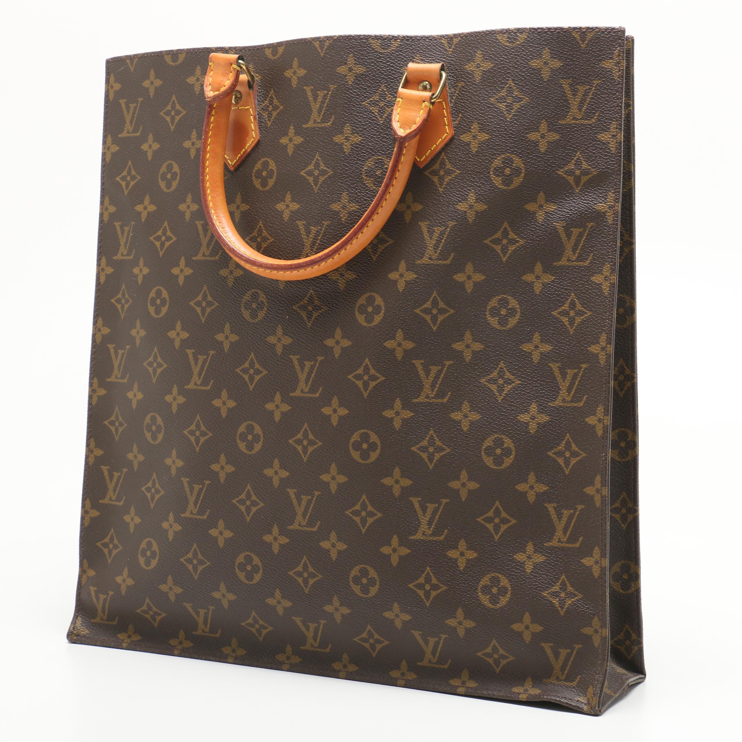 1990 Vintage Louis Vuitton Monogram Canvas Sac Plat Tote EBTH