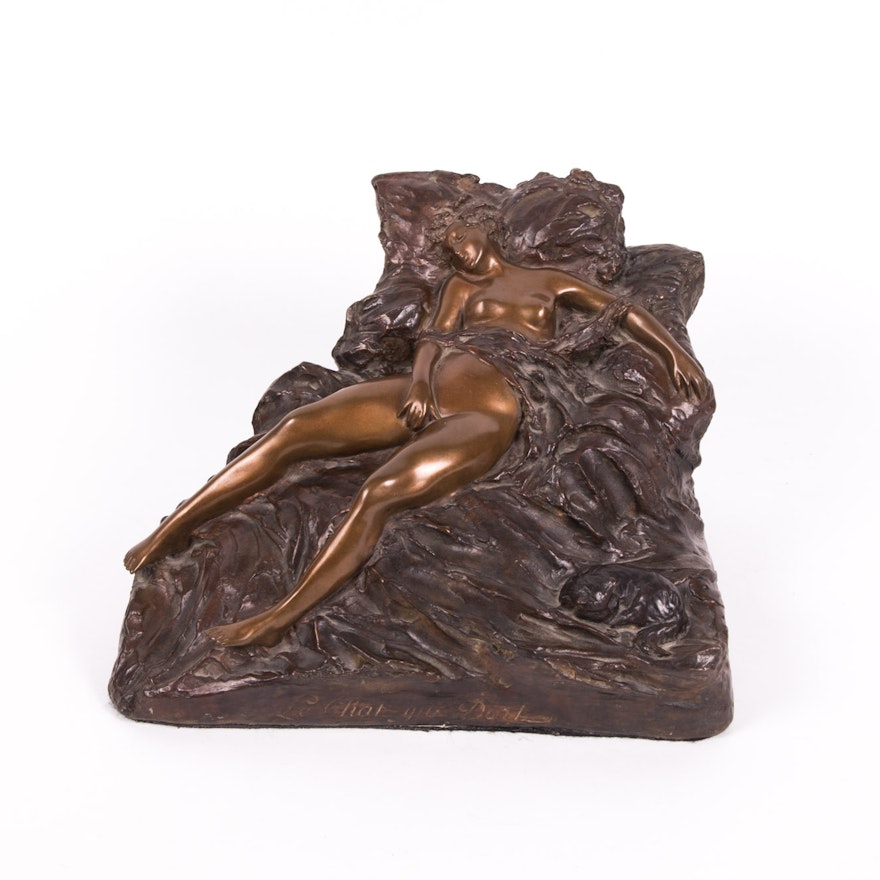 Louis Icart Bronze Sculpture Le Chat Qui Dort Ebth Louis Icart Bronze Sculpture Le Chat Qui Dort Ebth