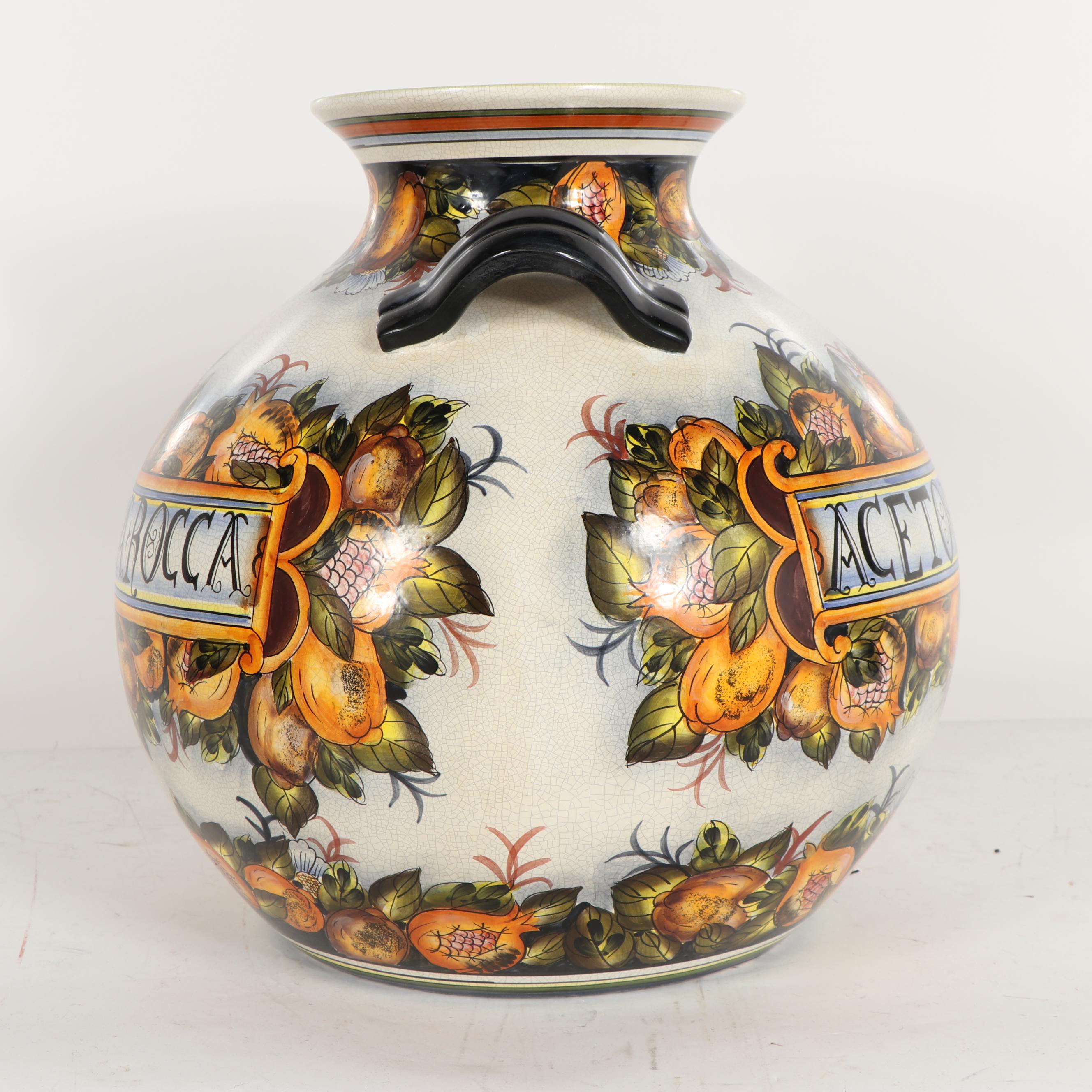 Z Gallerie HandPainted "Aceto Della Rocca" Decorative Ceramic Urn EBTH