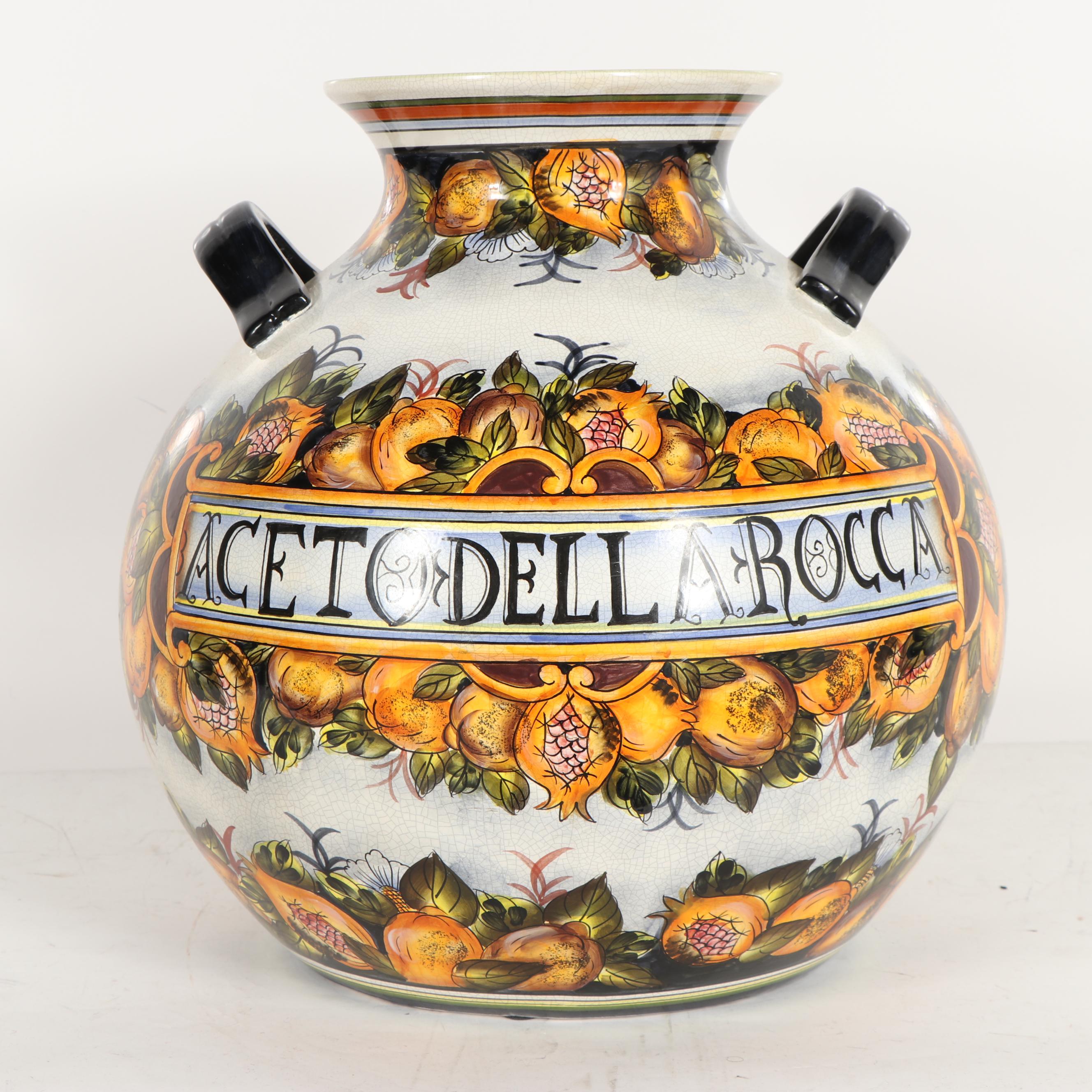 Z Gallerie HandPainted "Aceto Della Rocca" Decorative Ceramic Urn EBTH